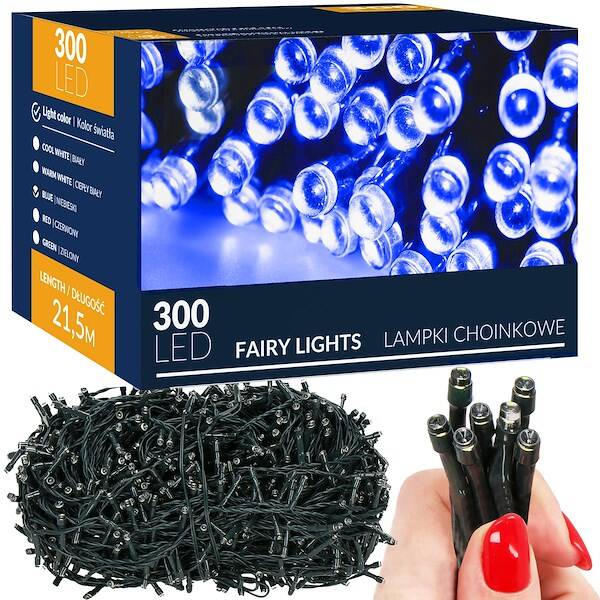 Kalėdinės lemputės springos 300 mikro led, 21,5 m, ip20
