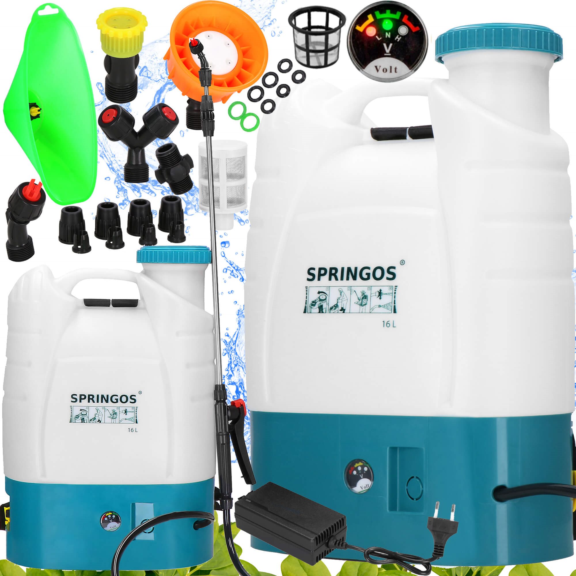 Elektrinis sodo purkštuvas springos ga0059, 16l 3