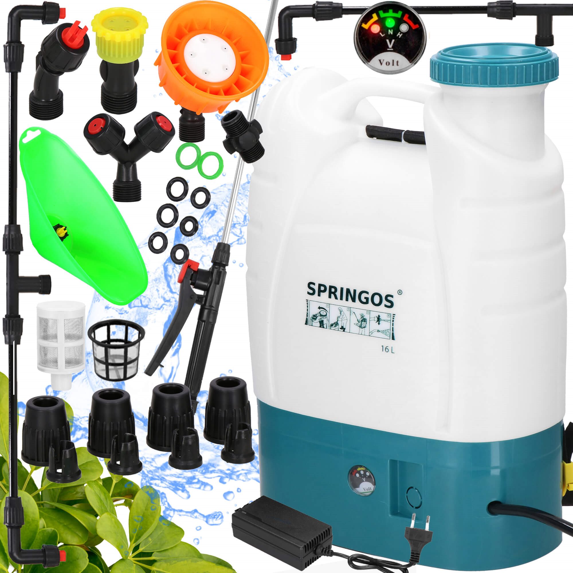 Elektrinis sodo purkštuvas springos ga0059, 16l