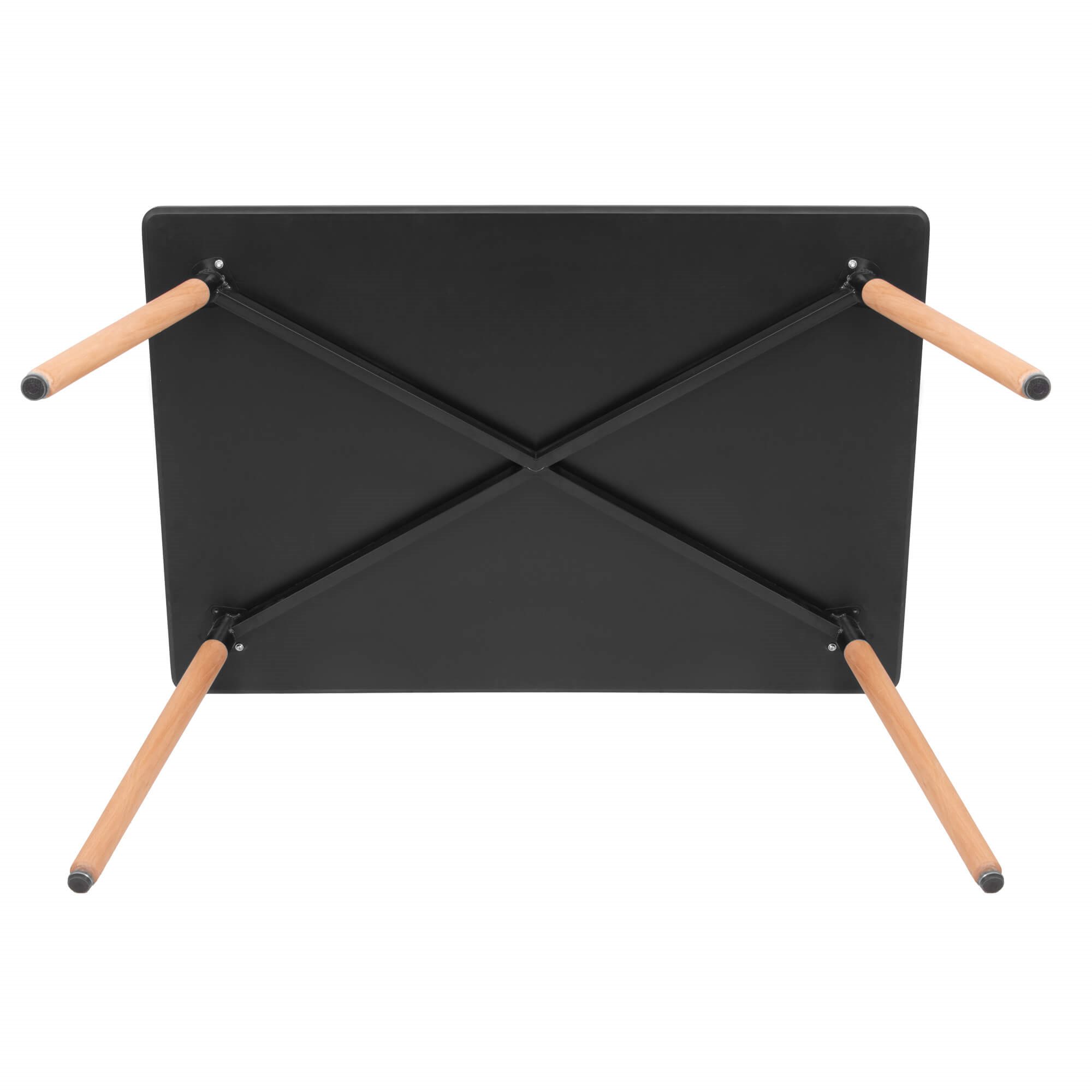 Kavos staliukas springos hf0016, 120x80 cm, juodas/rudas