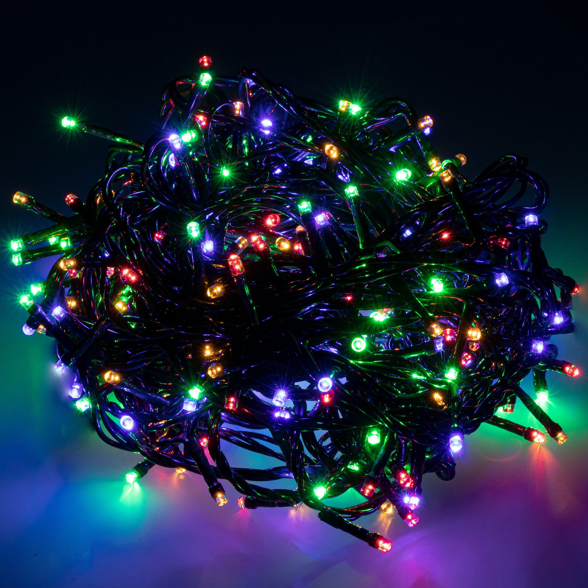 Kalėdų eglutės girlianda springos 500 led 27,5 m su 8 apšvietimo režimais
