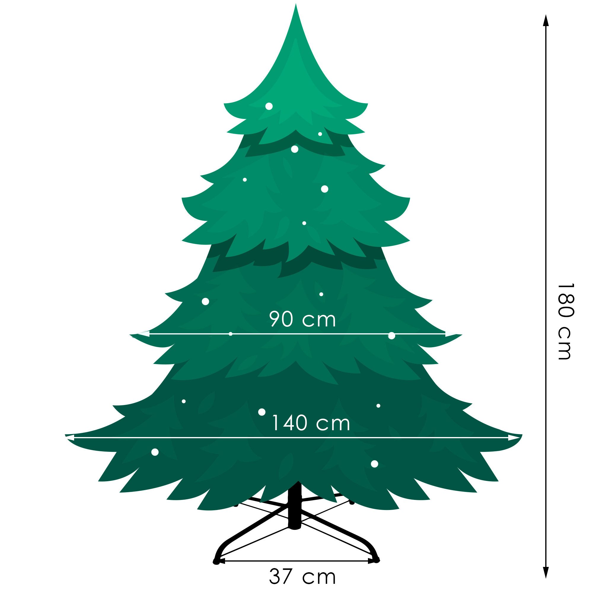 Kalėdinė eglutė premium pe, 180 cm