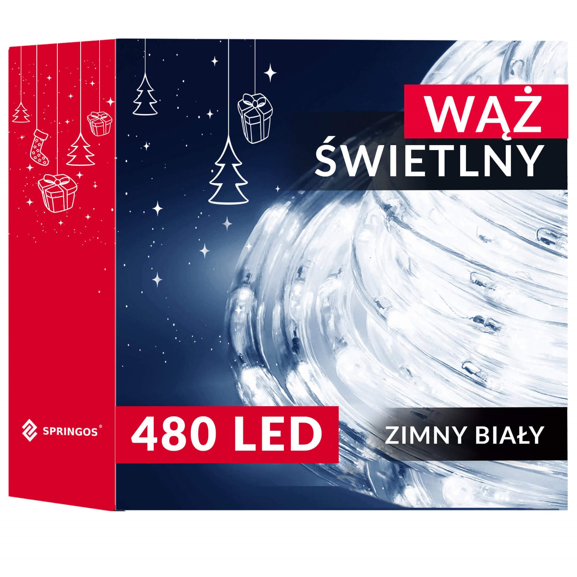 Kalėdinės lemputės springos 480 led, 21,5 m