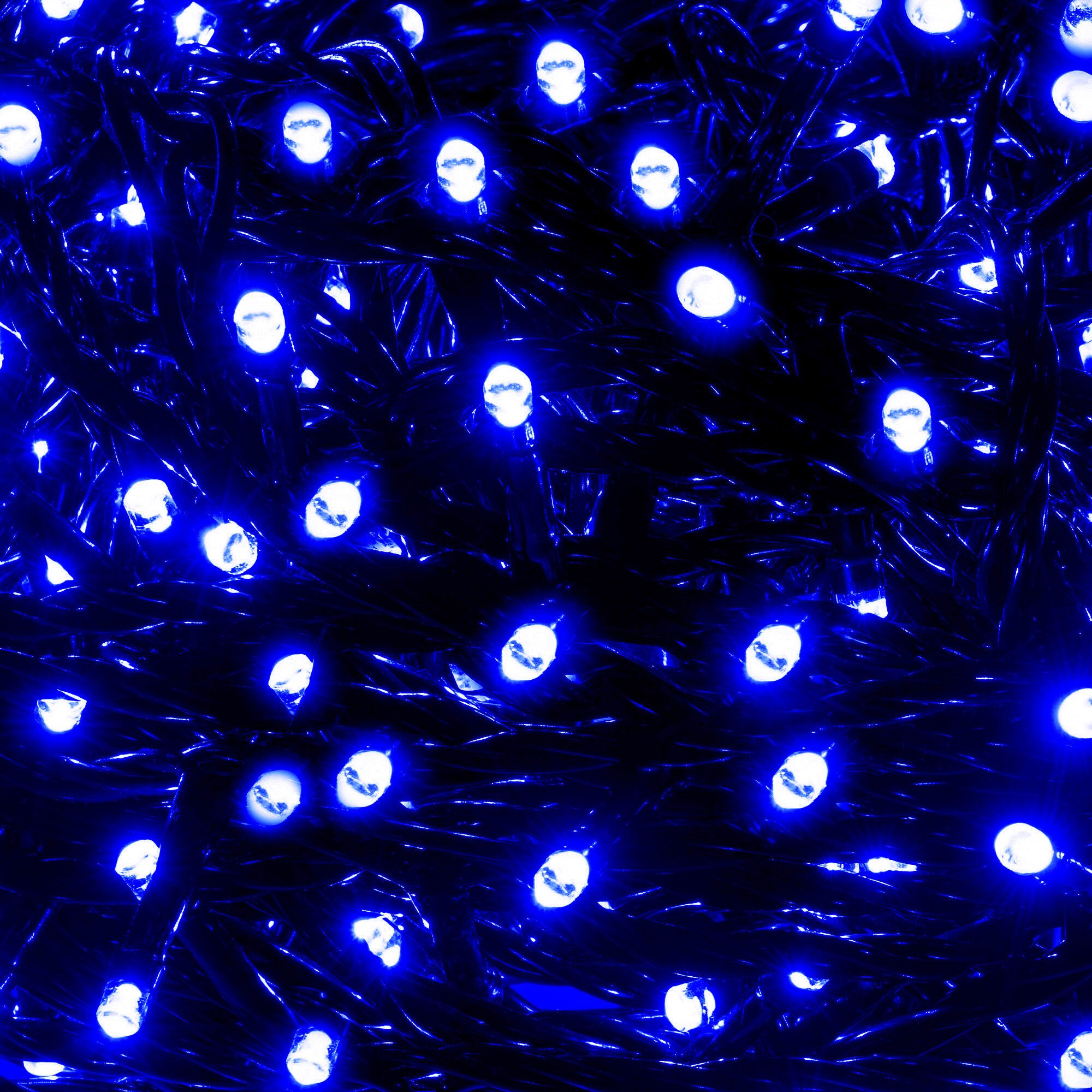 Kalėdiniai žibintai springos 300 led, 19,5 m, mėlyni 1