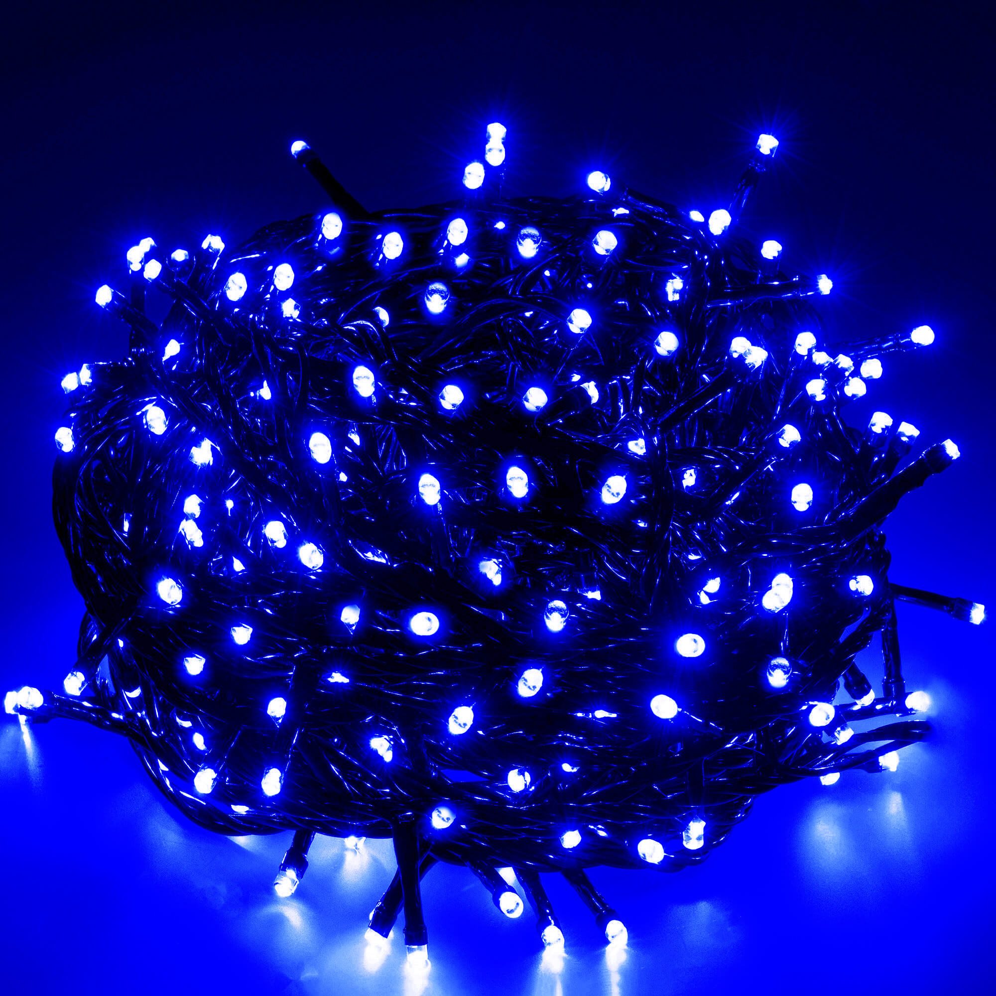 Kalėdiniai žibintai springos 300 led, 19,5 m, mėlyni 3