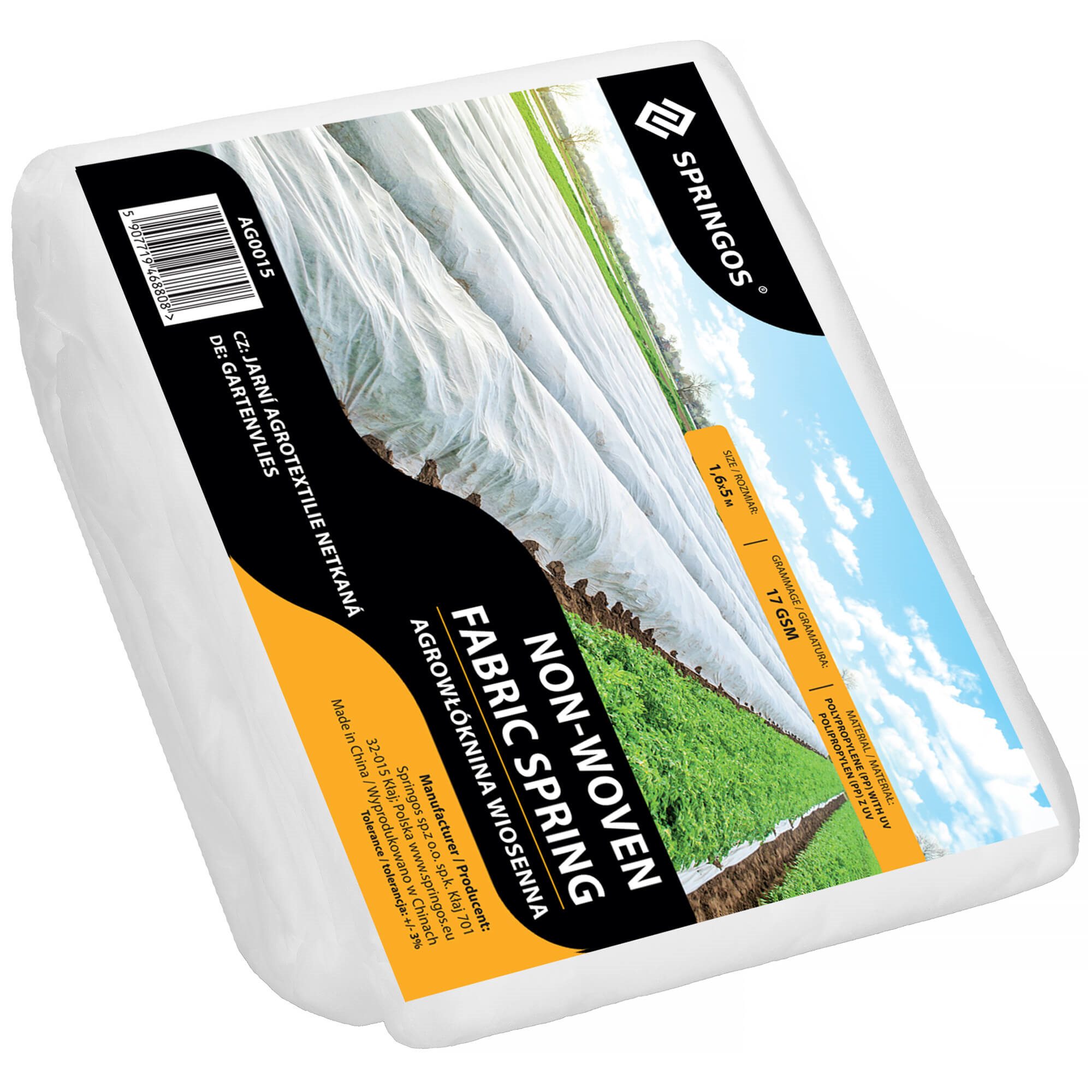 Agrotekstilė springos ag0015 17g/m2 5x1,6m