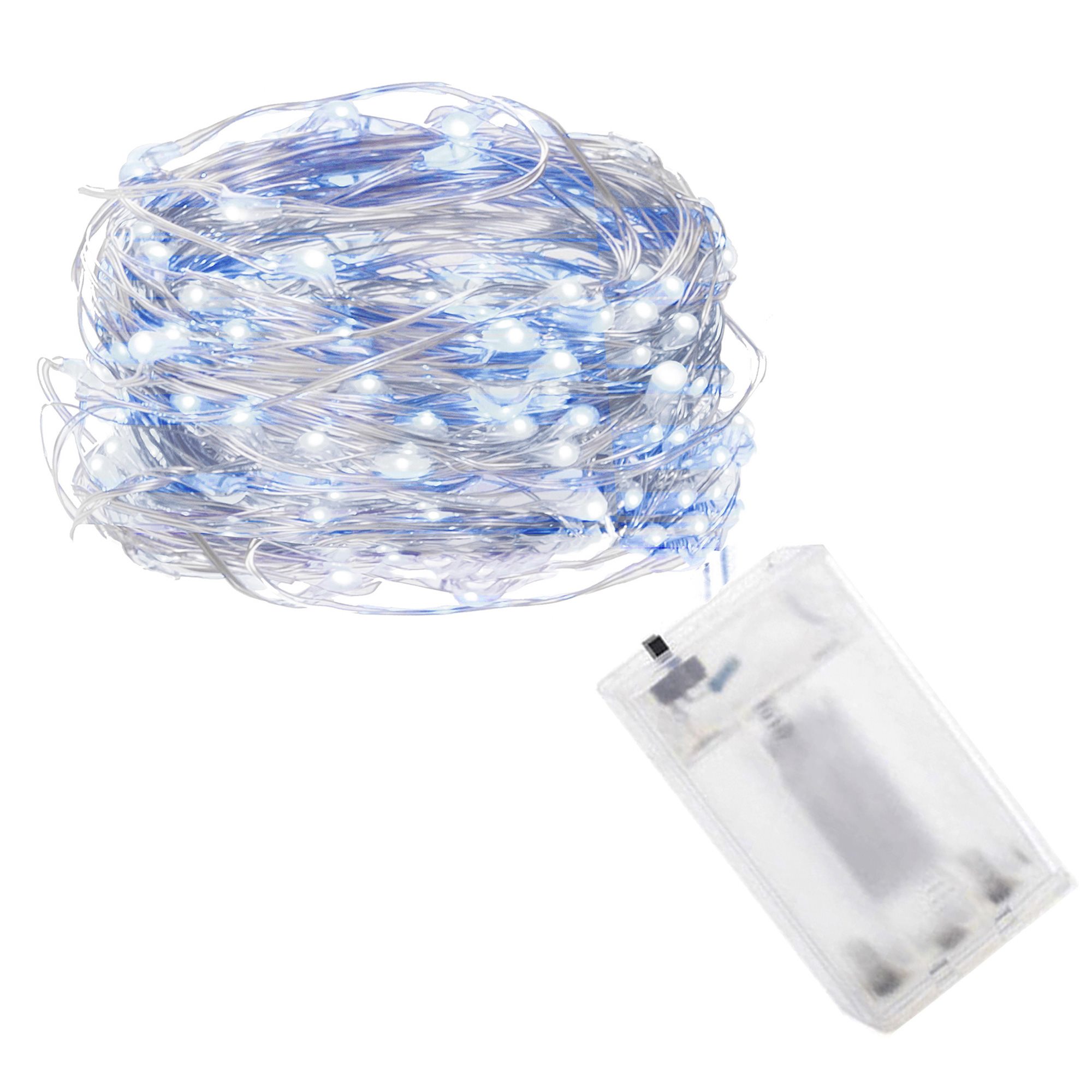 Mikrolempų girlianda su 100 led diodų, šalta balta + mėlyna, 9.9 m 3