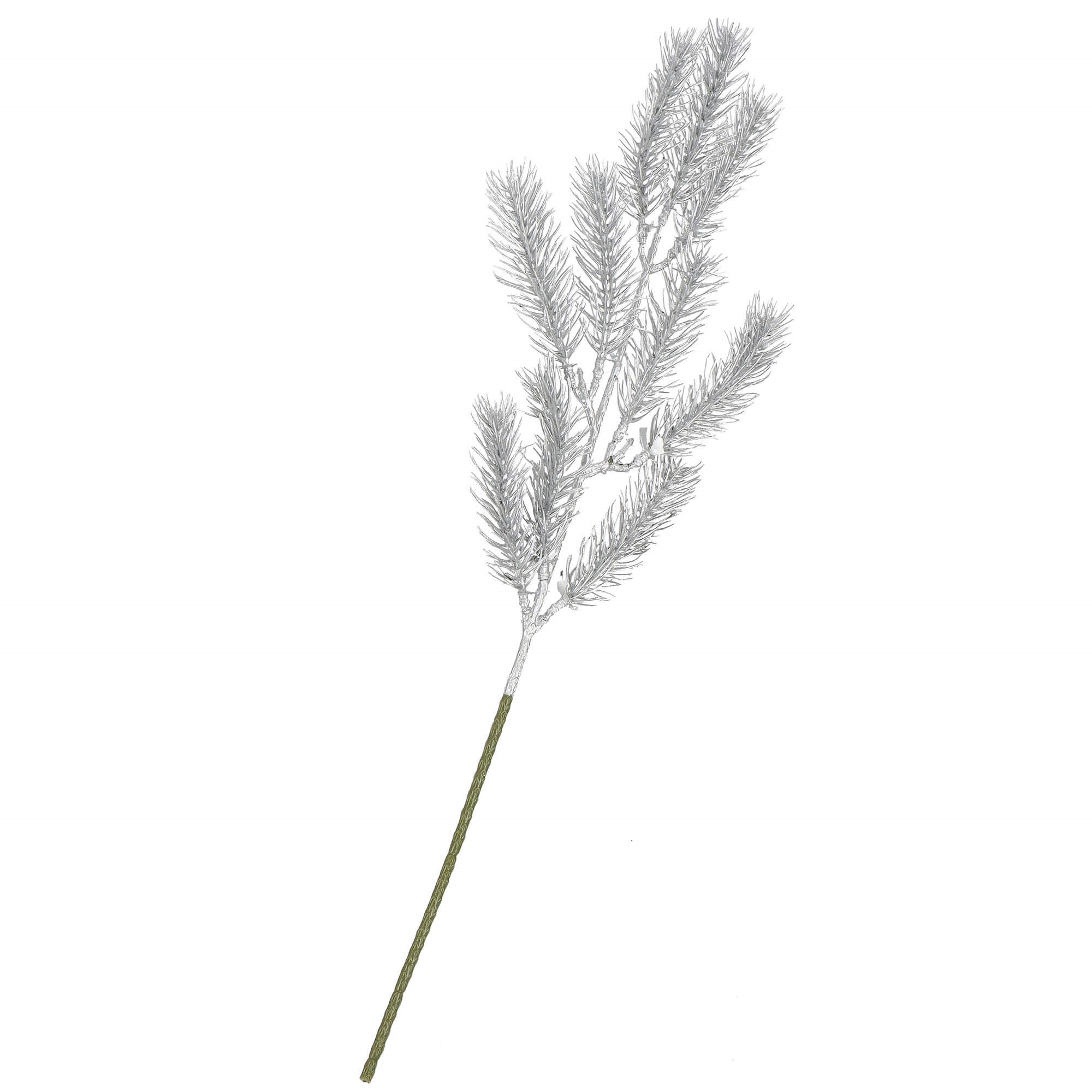 Dekoratyvinė šakelė springos, 47 cm, žalia/sidabrinė
