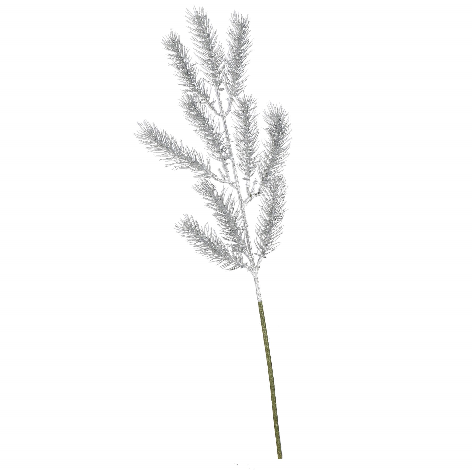 Dekoratyvinė šakelė springos, 47 cm, žalia/sidabrinė