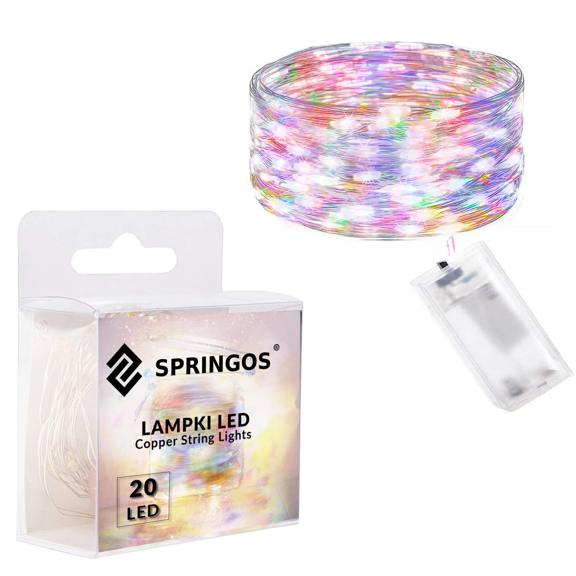 Kalėdinės lemputės springos cl0008 1.9 m, 20 led