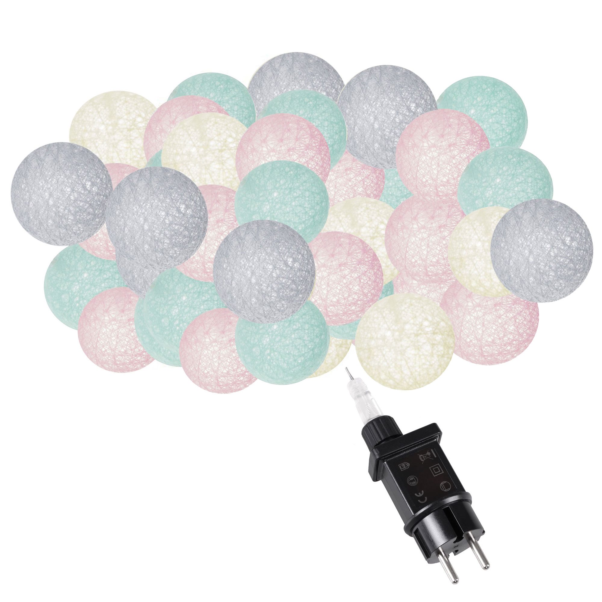 Girlianda springos 30 led rutuliukai šilta balta šviesa