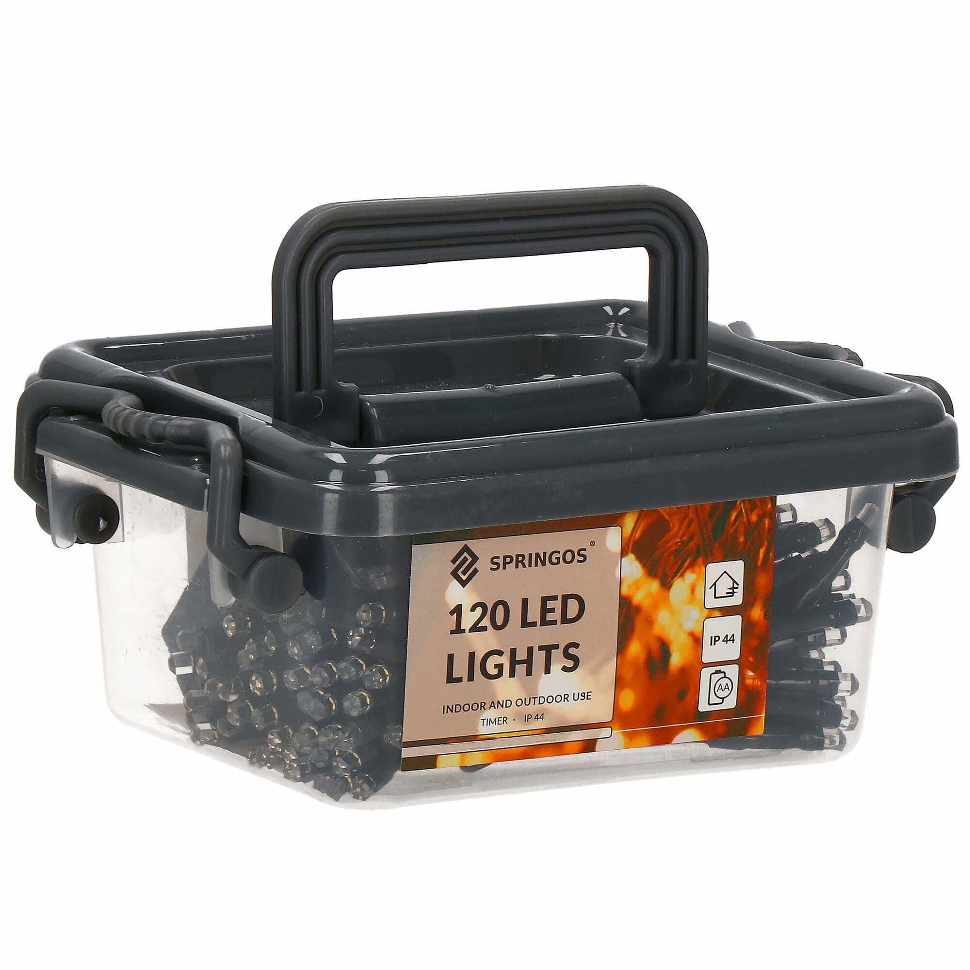 Girlianda springos 120 led, šaltai balta, 9 m