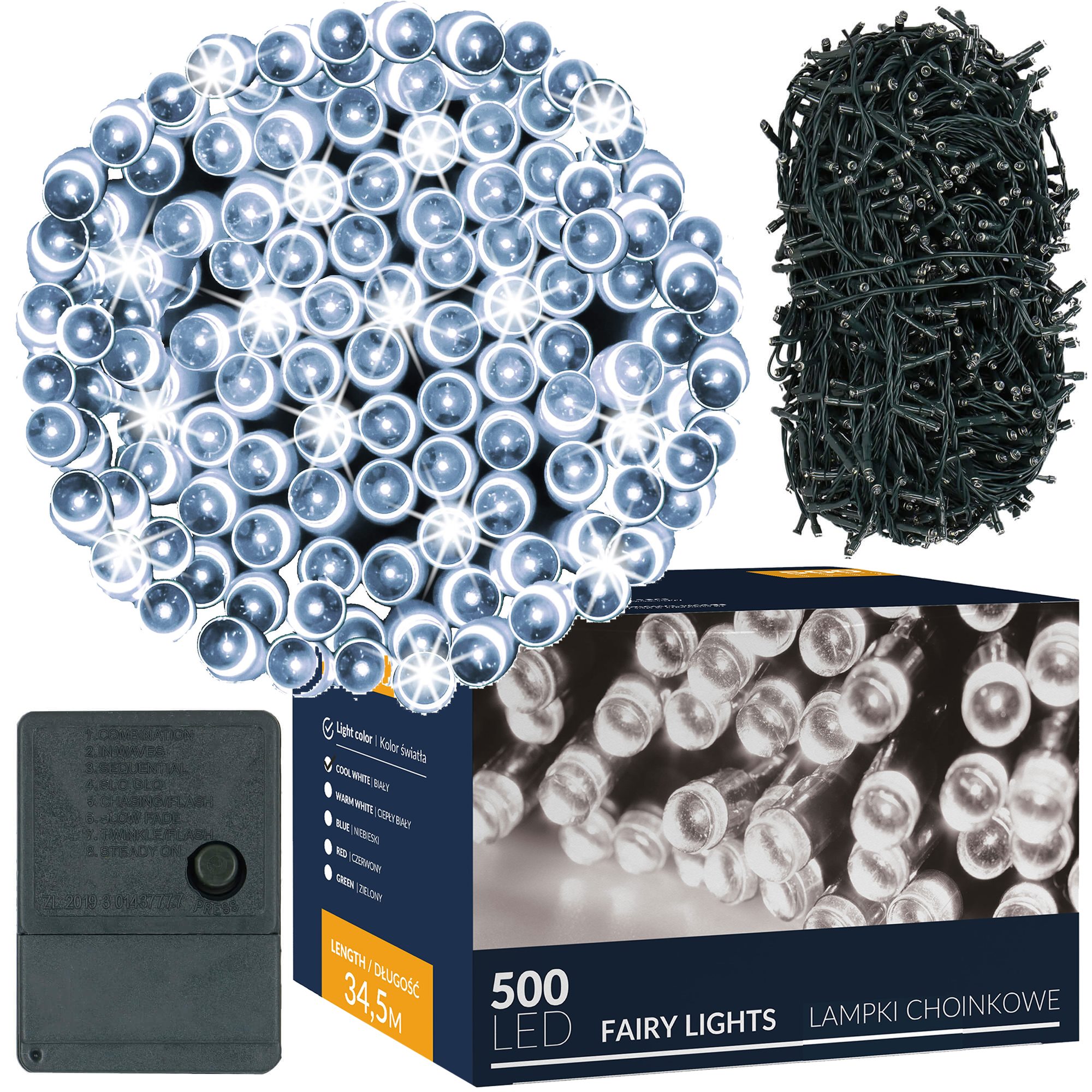 LED šventinė girlianda 34,5 m 500 LED