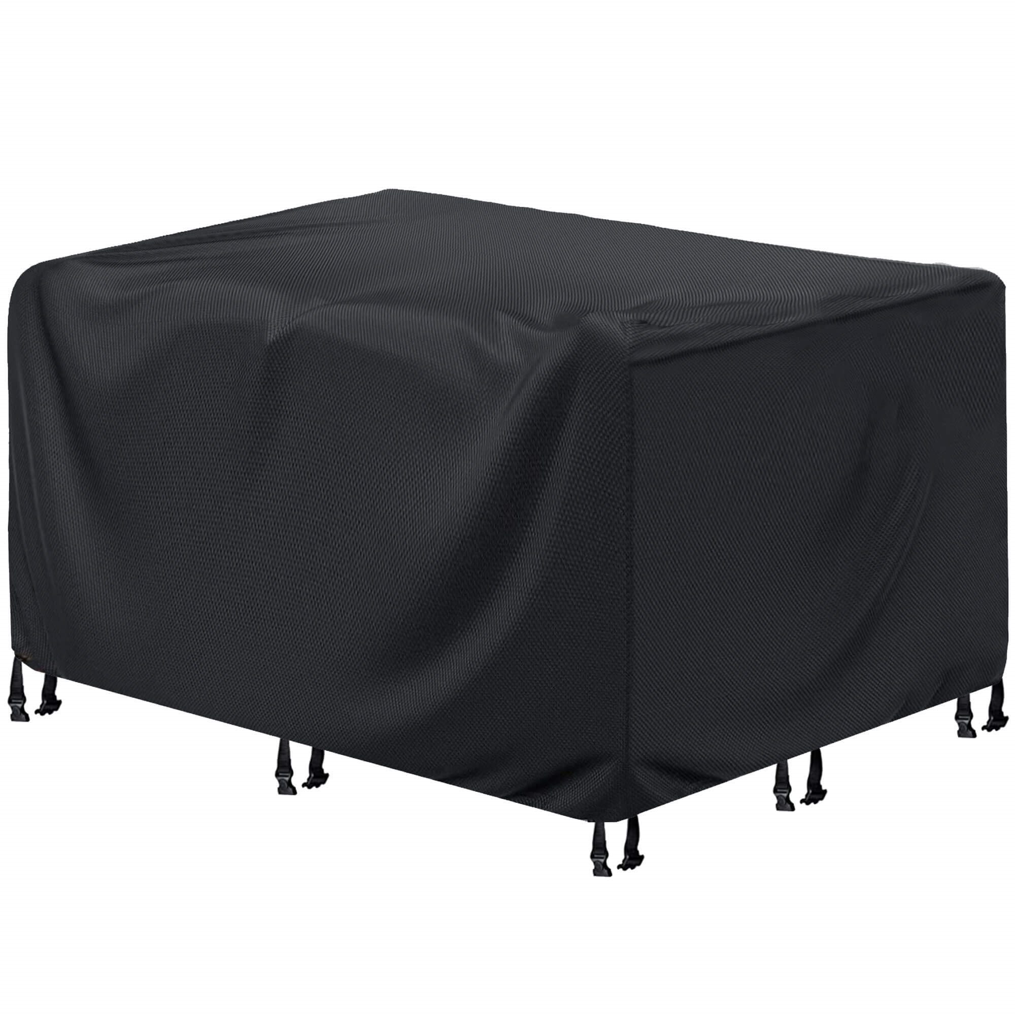 Sodo baldų užvalkalas su UV apsauga, juodas, 152 × 104 × 71 cm
