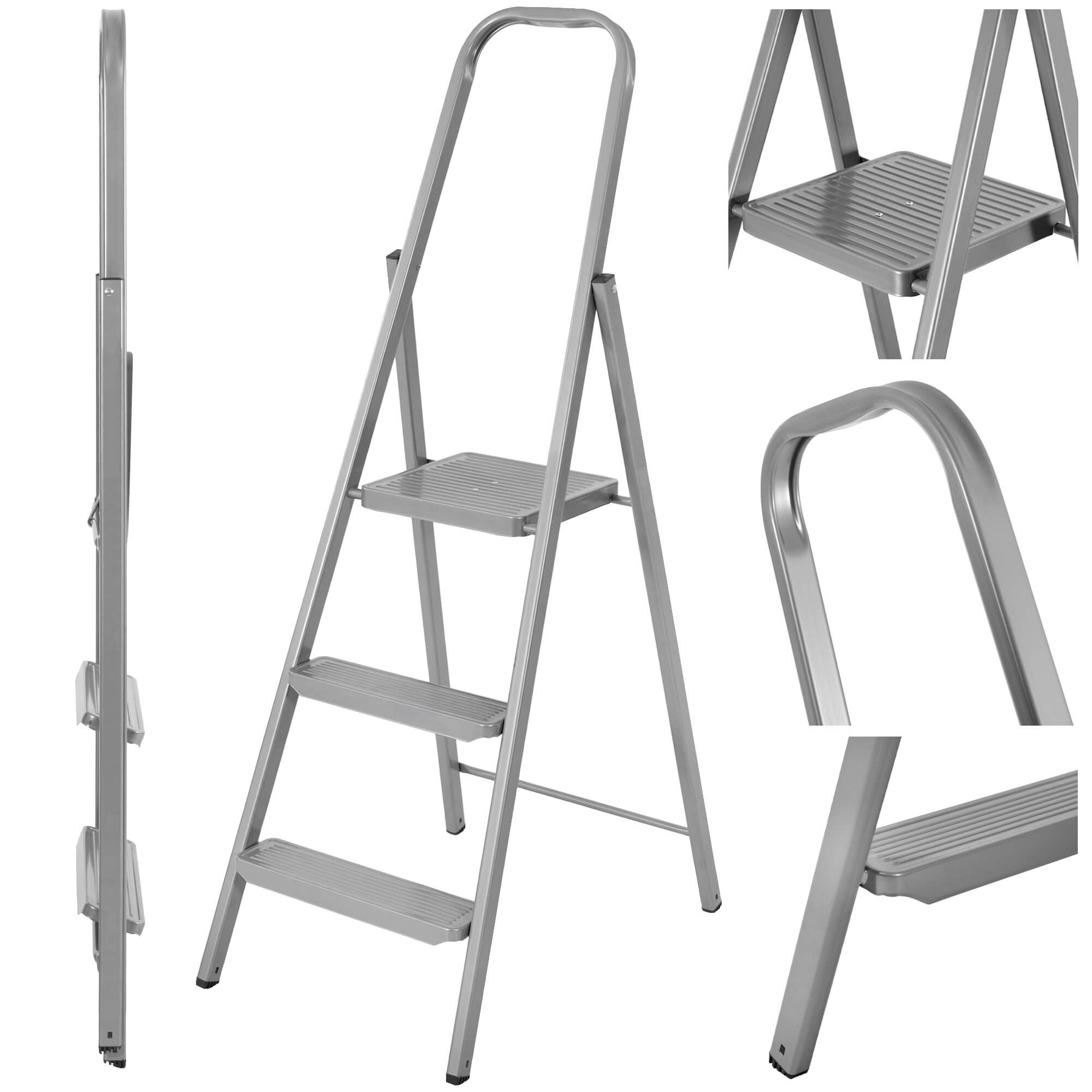 Sulankstomos kopėčios springos ld0098, 3 pakopos, 123 cm, iki 150 kg