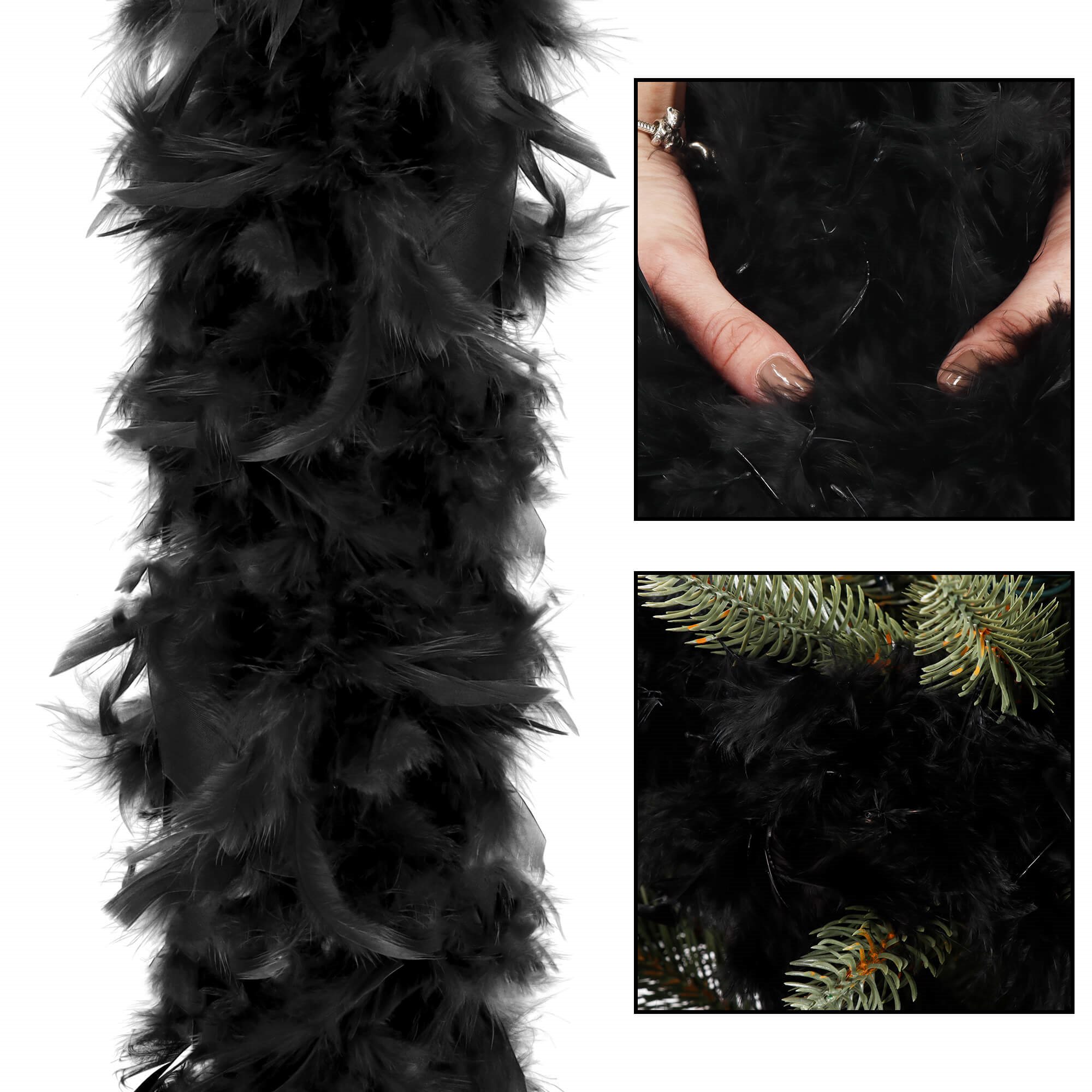 Plunksnų girlianda springos 180 cm