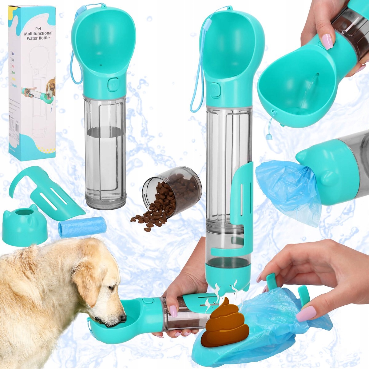 3in1 buteliukas vandeniui ir maistui Springos PA0297, 500 ml