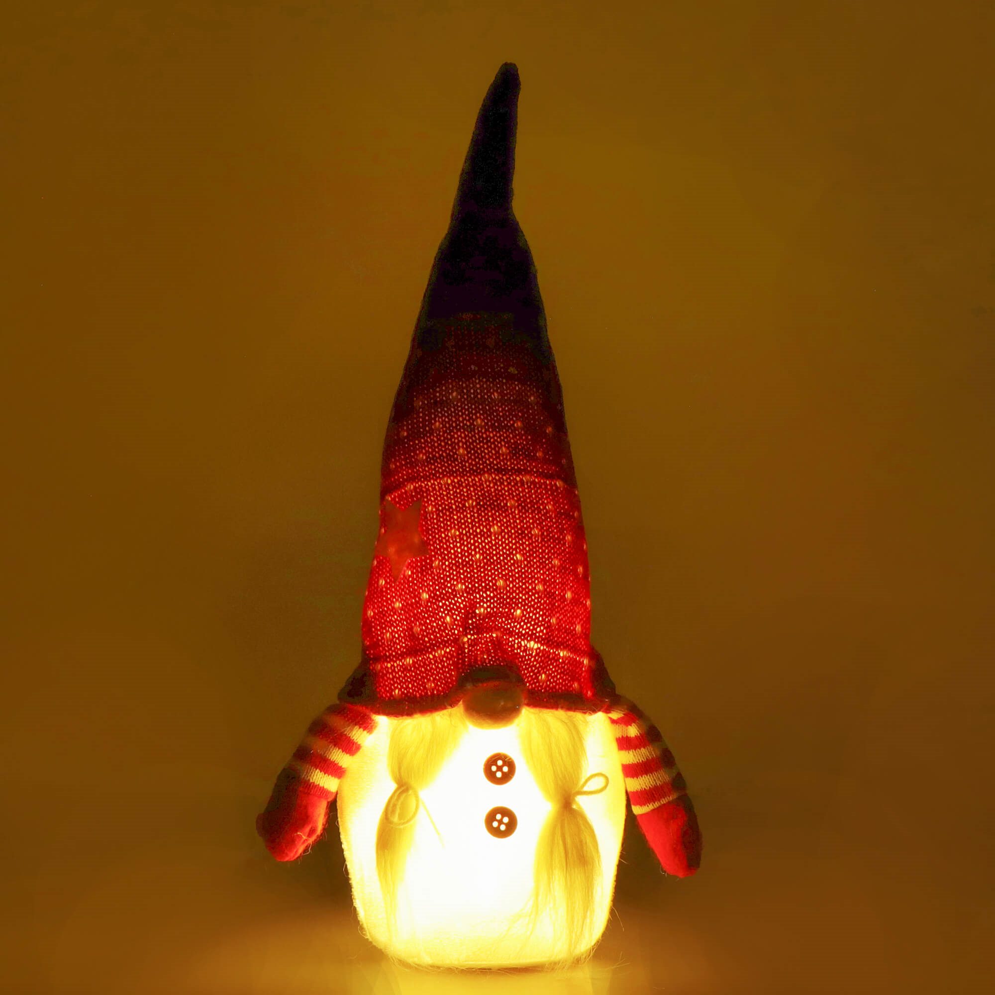 Kalėdinis nykštukas su led apšvietimu springos 33 cm 2