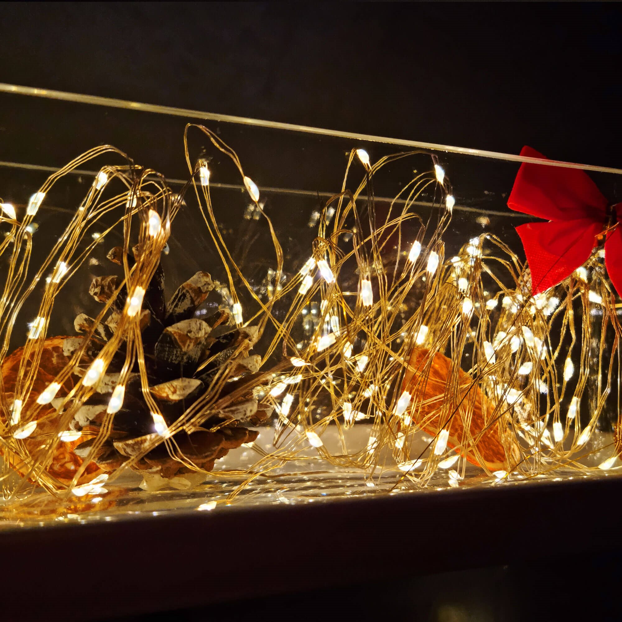 Led girlianda springos cl0026, šiltai balta, 1.9 m
