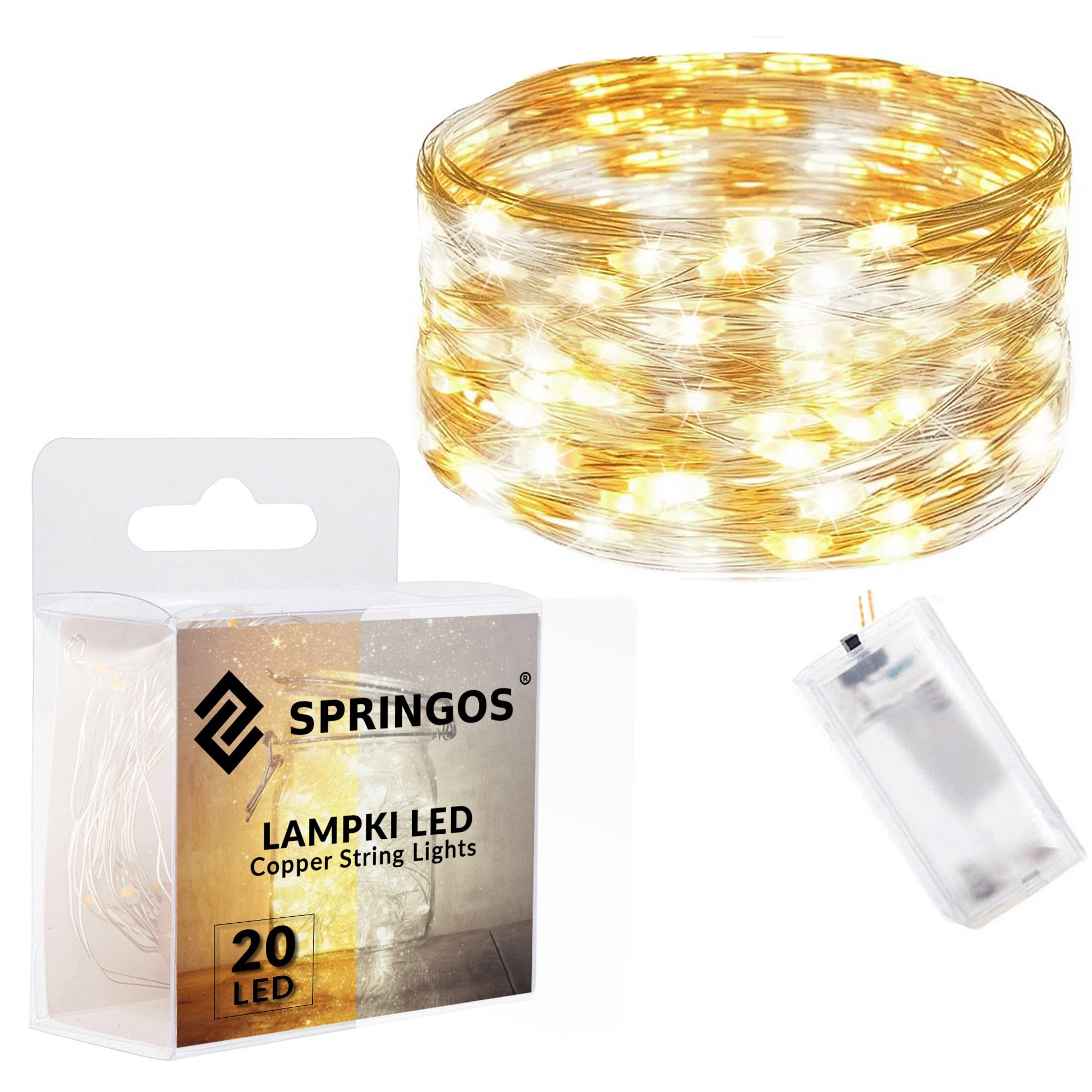 Mikrošviesos girlianda 20 led diodų, 1,9 m