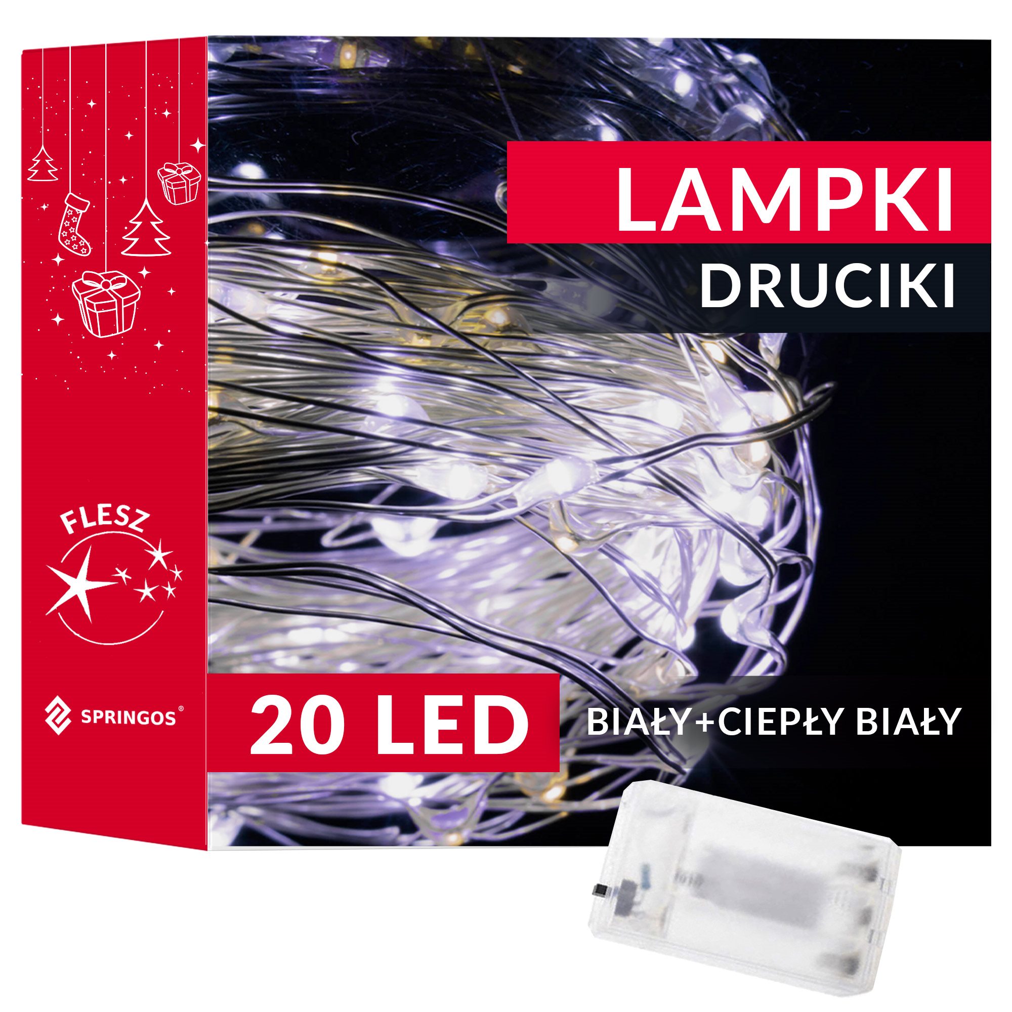 Mikrošviesos girlianda 20 led diodų, 1,9 m