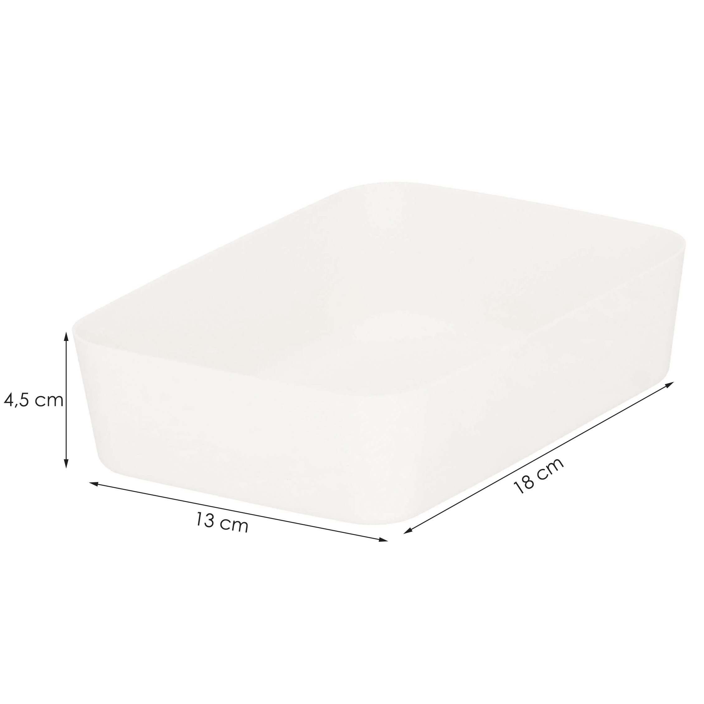 Virtuvės reikmenų dėklas Springos kreminis 18x13x4,5 cm