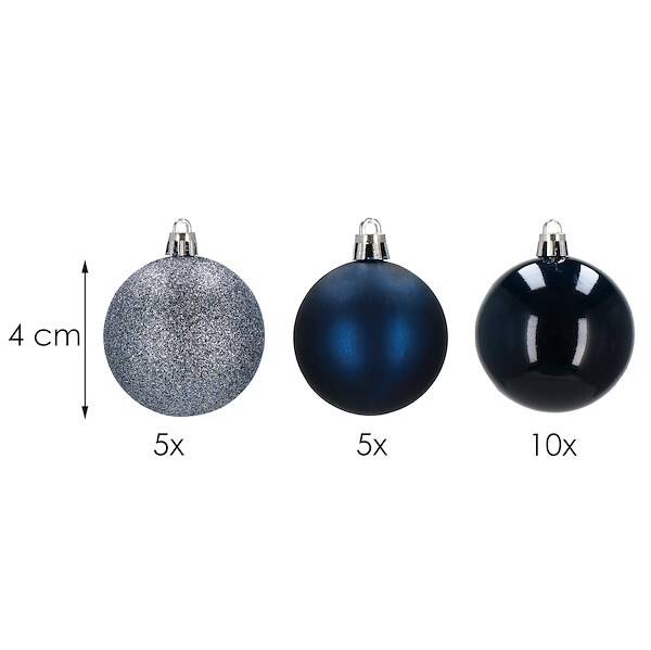 Kalėdiniai žaisliukai springos 4 cm, 20 vnt