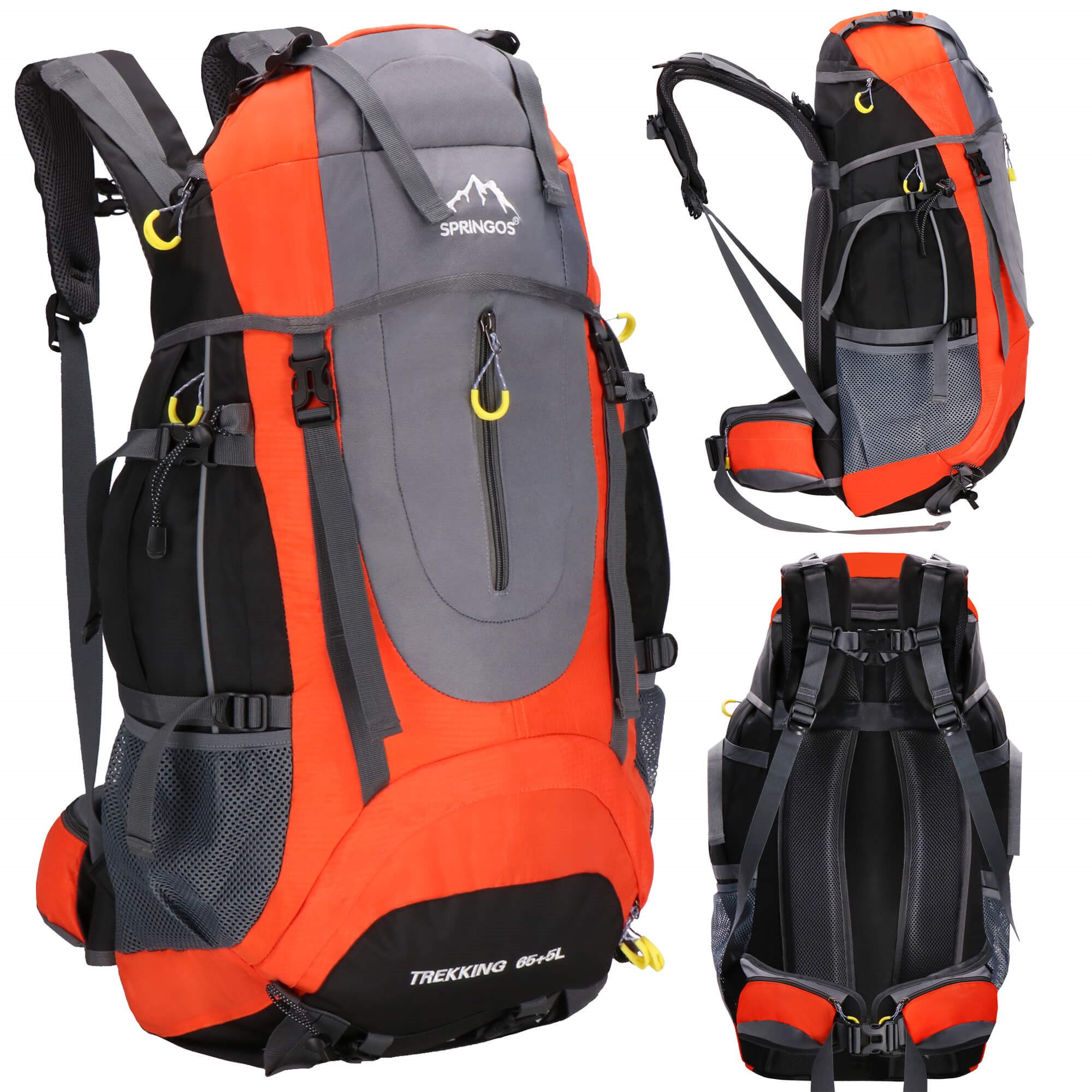 Kuprinė springos cs0128 65+5 l su lietaus apsauga