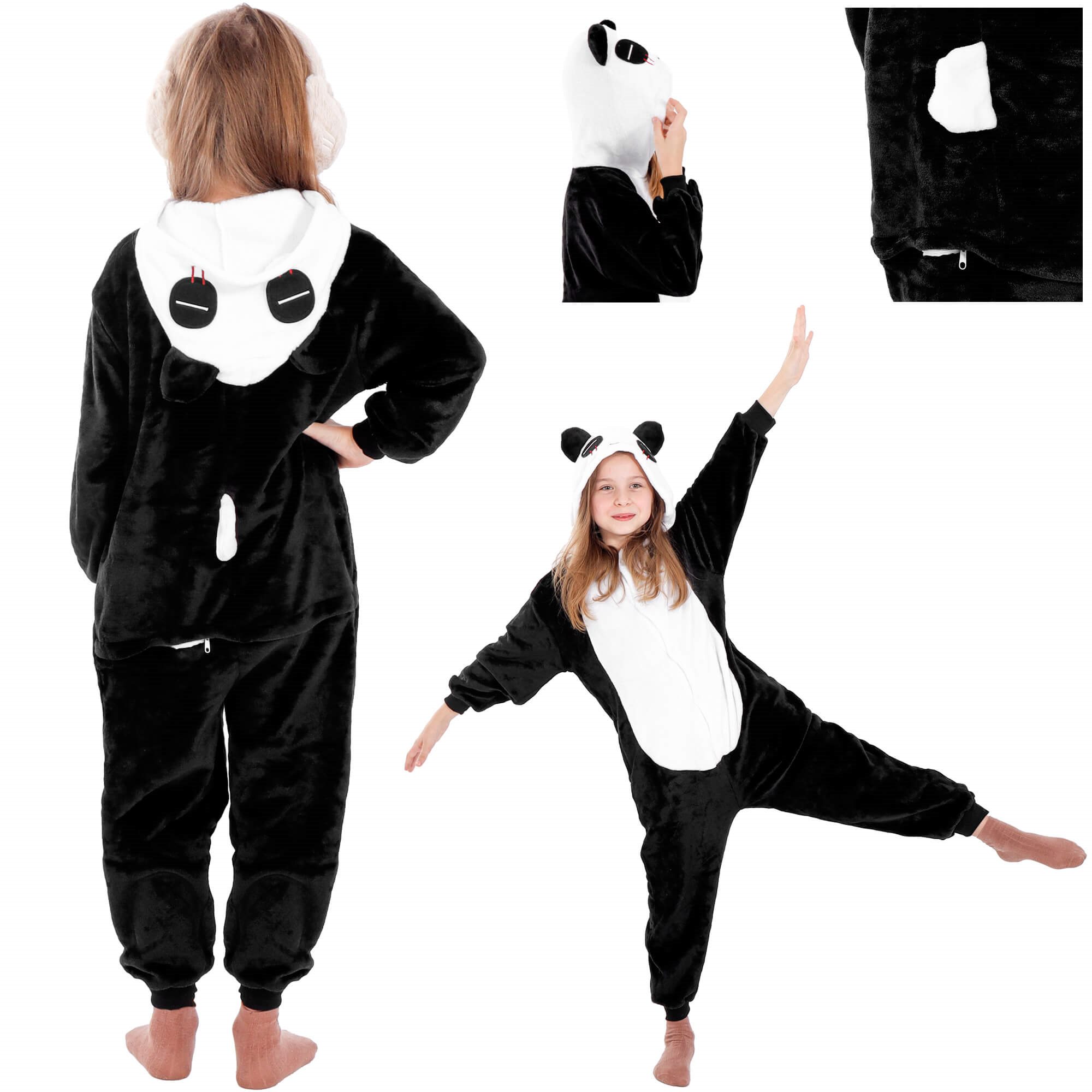 Kigurumi pižama mergaitei springos panda, 120-130 cm 2