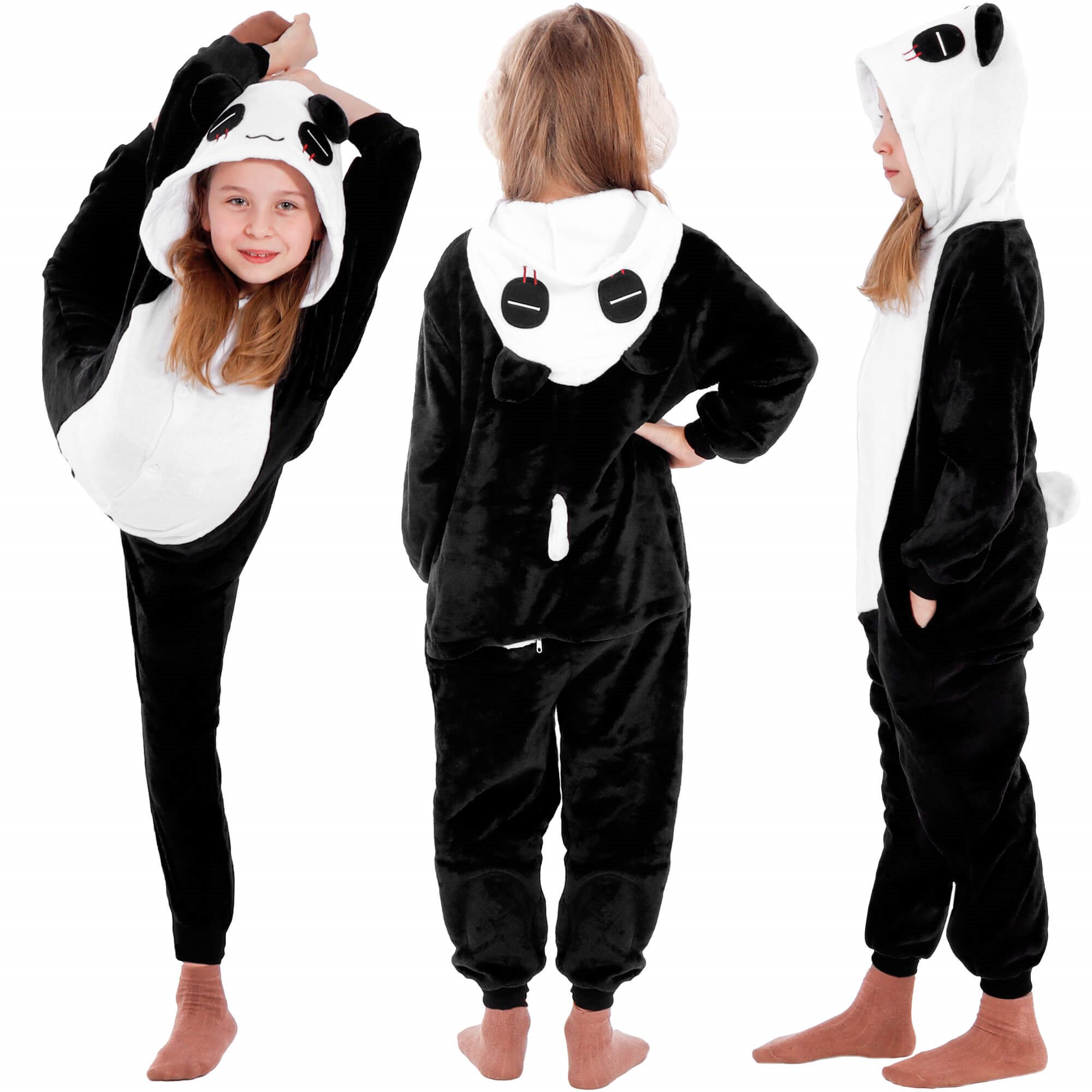 Kigurumi pižama mergaitei springos panda, 120-130 cm