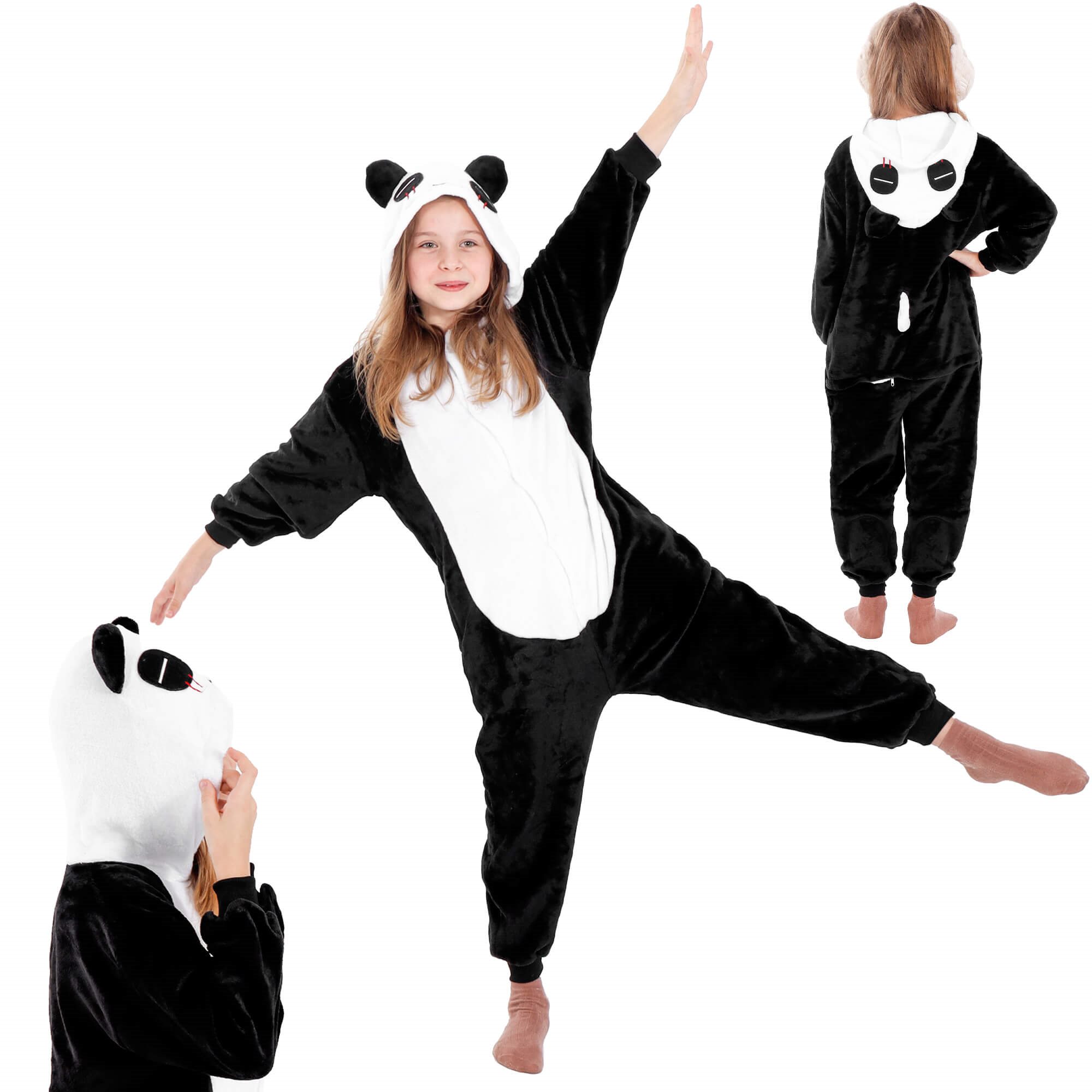 Kigurumi pižama mergaitei springos panda, 120-130 cm 1