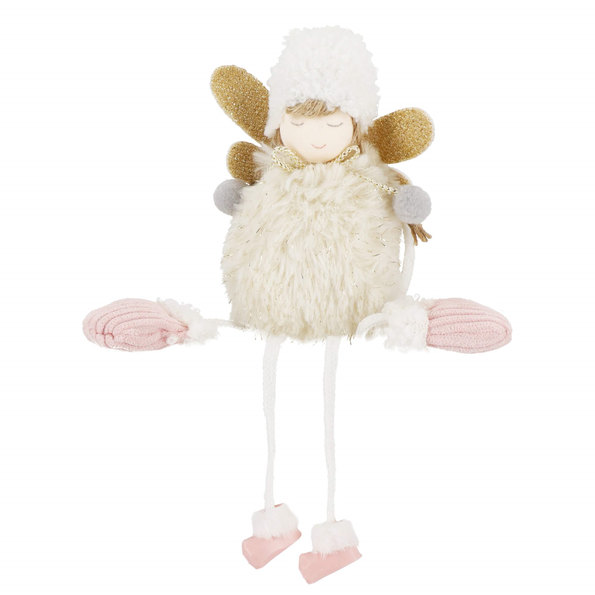 Dekoratyvinė lėlė angelas springos, 24 cm