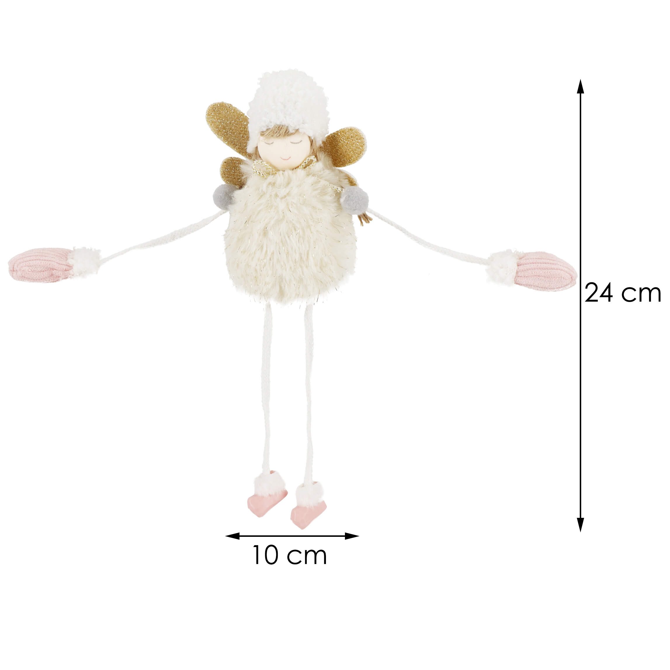 Dekoratyvinė lėlė angelas springos, 24 cm