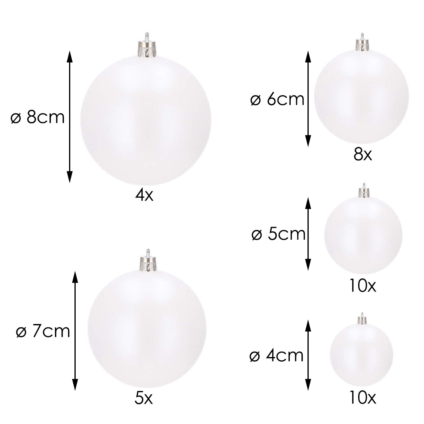Kalėdiniai žaisliukai springos, 37 vnt., 4-8 cm
