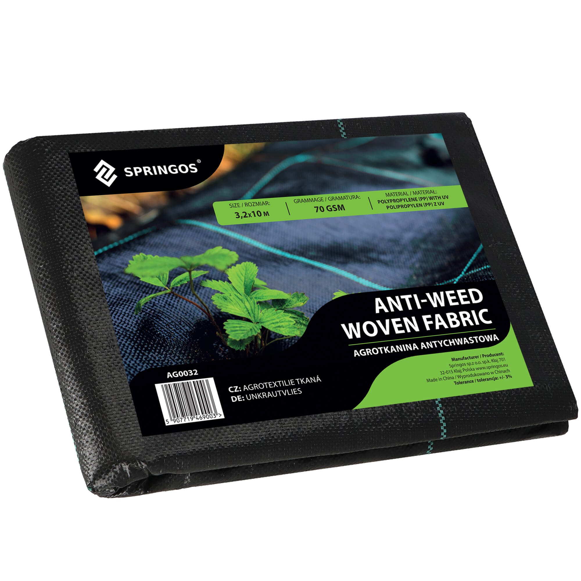 Agrotekstilė nuo piktžolių 3,2x10 m, 70 g/m2 2