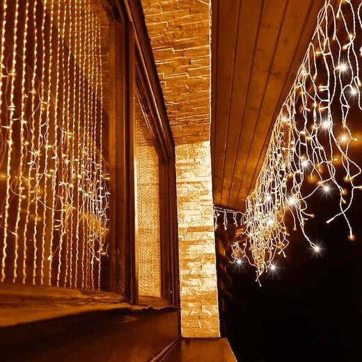 Led varveklio girlianda springos cl0517, 500 led, šiltai balta su šaltai balto mirksėjimu
