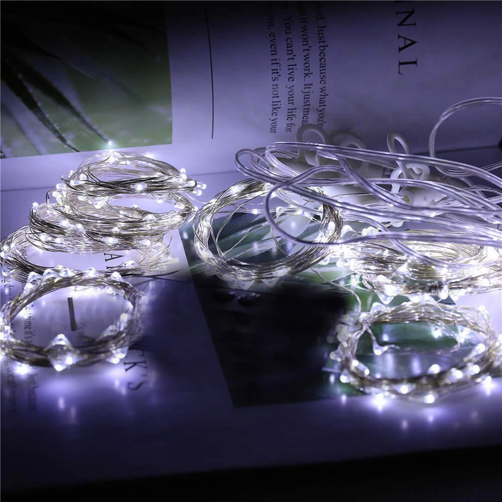 Vielinės girliandos užuolaida su 200 led ir nuotoliniu valdymu 2