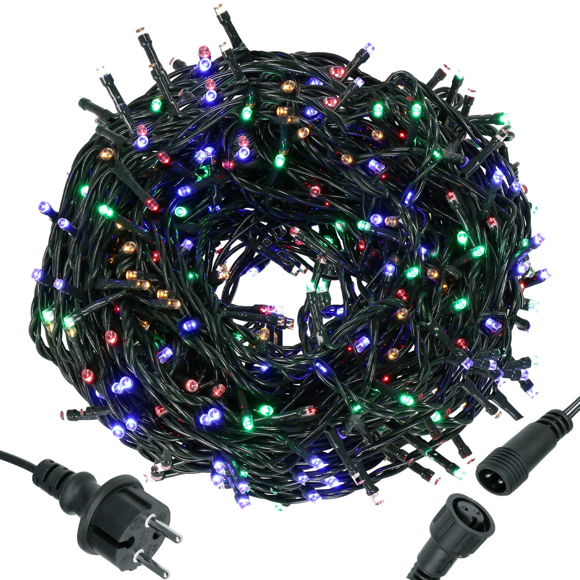 Kalėdinės eglutės girlianda springos 300 led, 19,5 m
