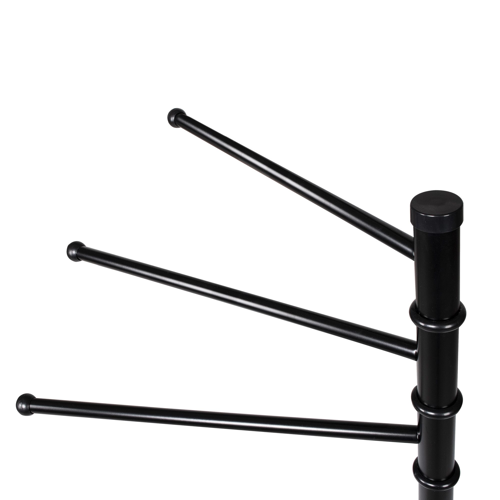 Rankšluosčių stovas su 3 pasukamais laikikliais, juodas, 86 cm 3
