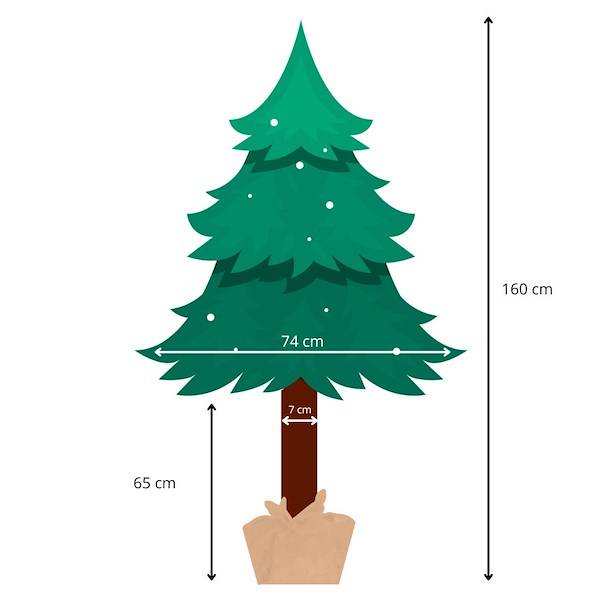 Kalėdų eglutė ant kamieno springos 160 cm 2