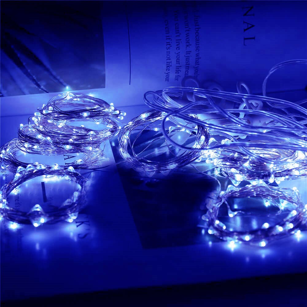 Led užuolaidėlė 300 mėlynų lempučių 3x3 m su nuotolinio valdymo pultu