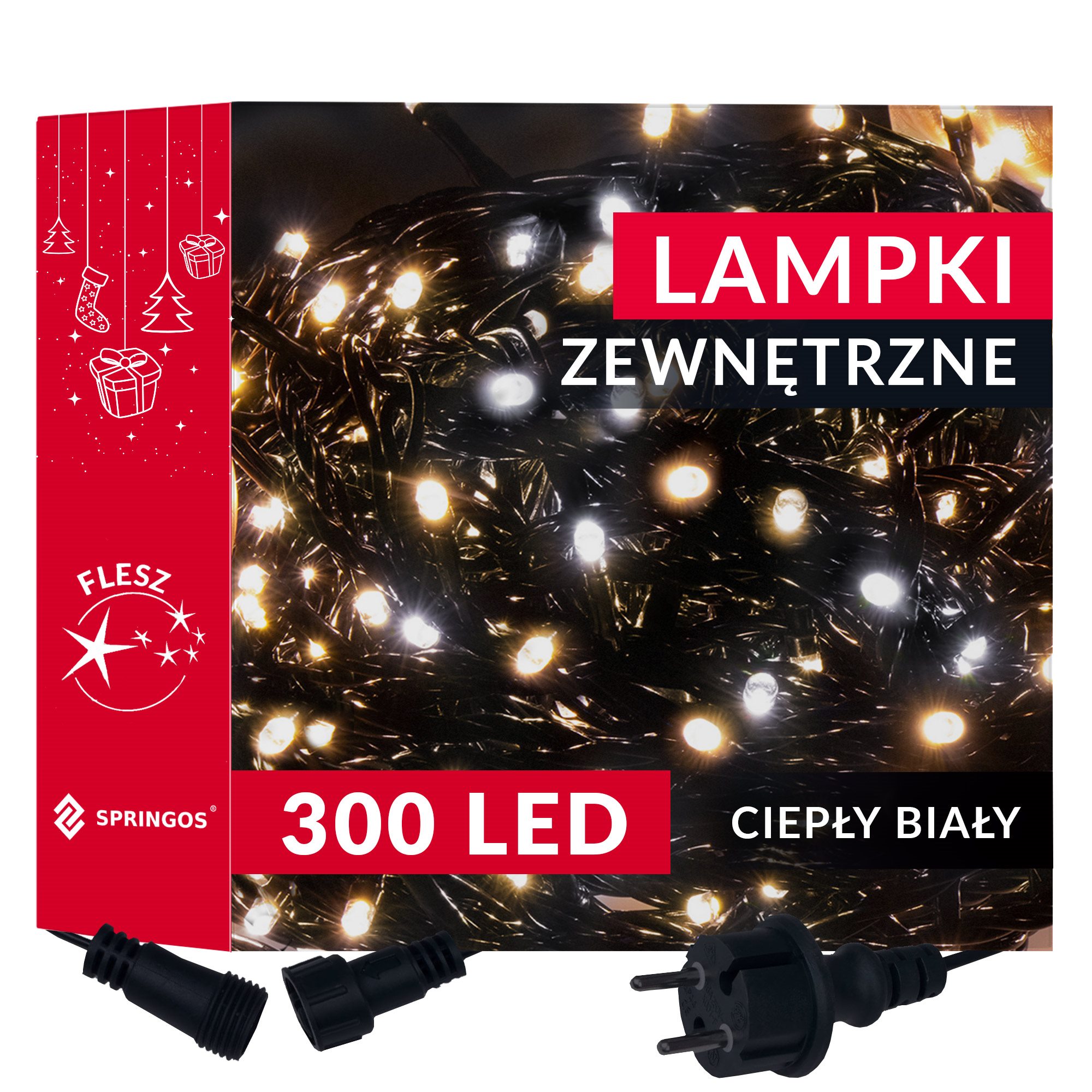 Springos kalėdinės girliandos 300 led, 25,5 m