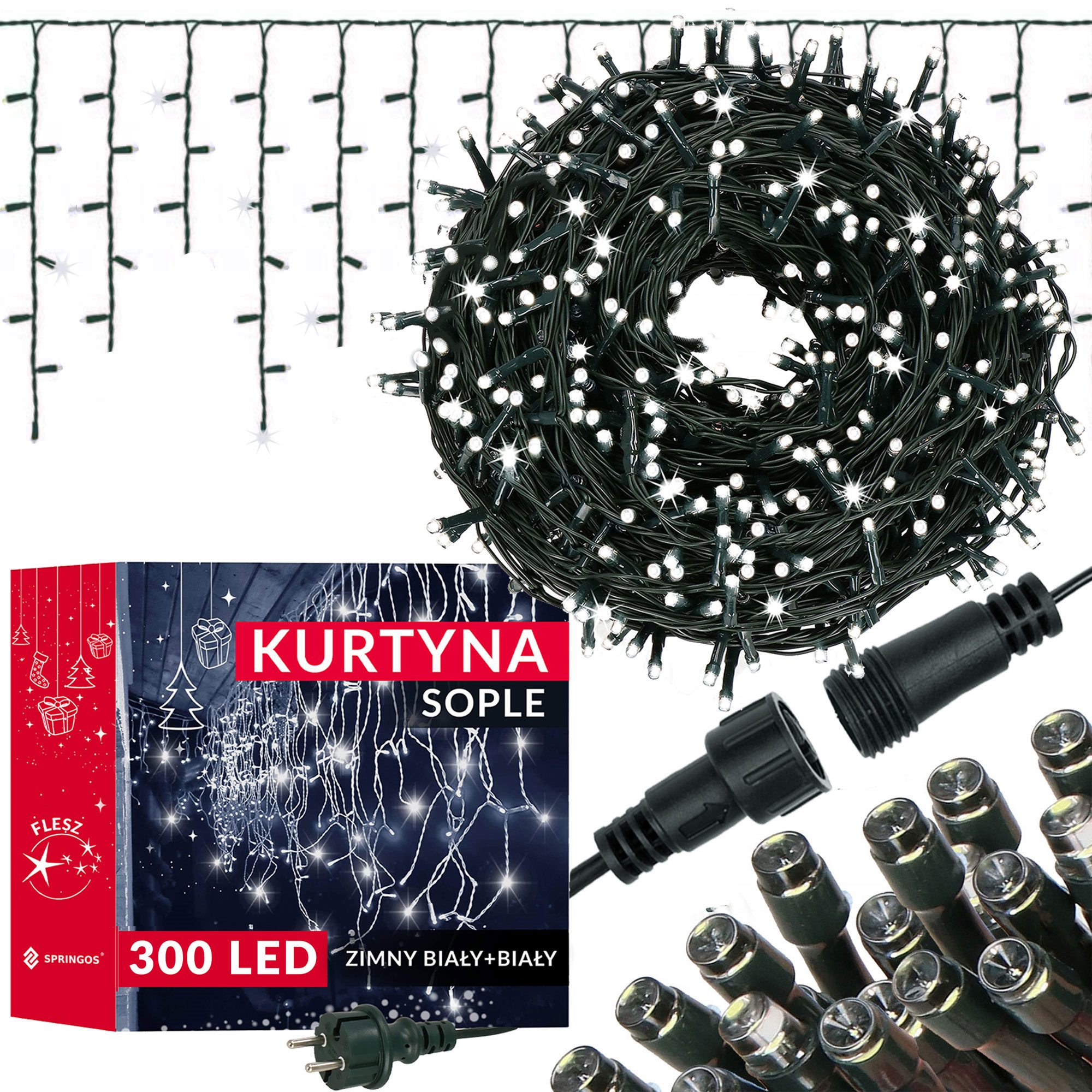Led lempučių juosta springos cl4038, 300 led, 12 m, ip44