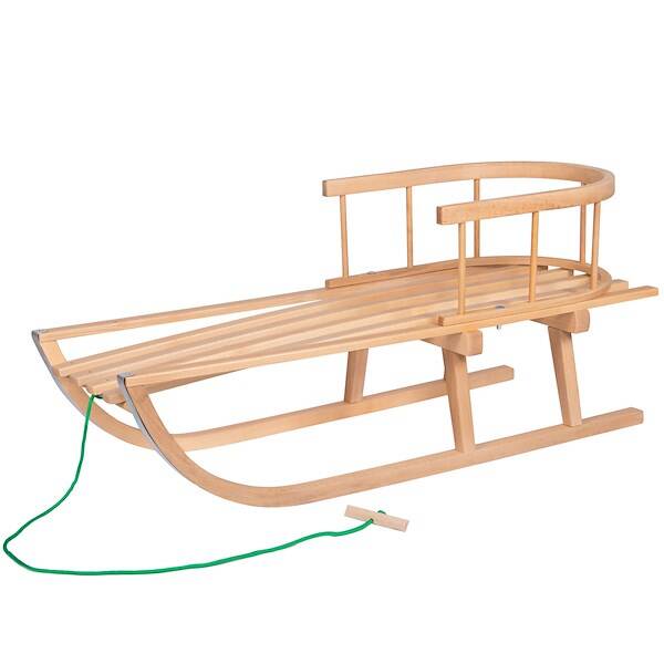 Medinės rogutės vaikams springos san001 su atrama 90x32 cm 2