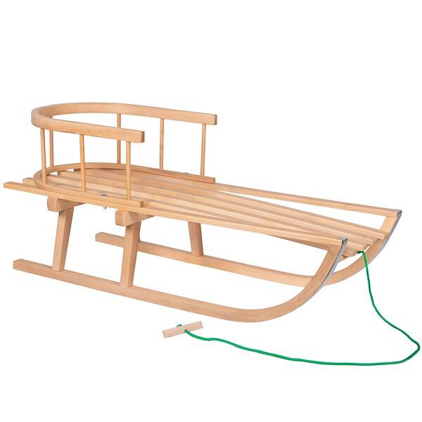 Medinės rogutės vaikams springos san001 su atrama 90x32 cm