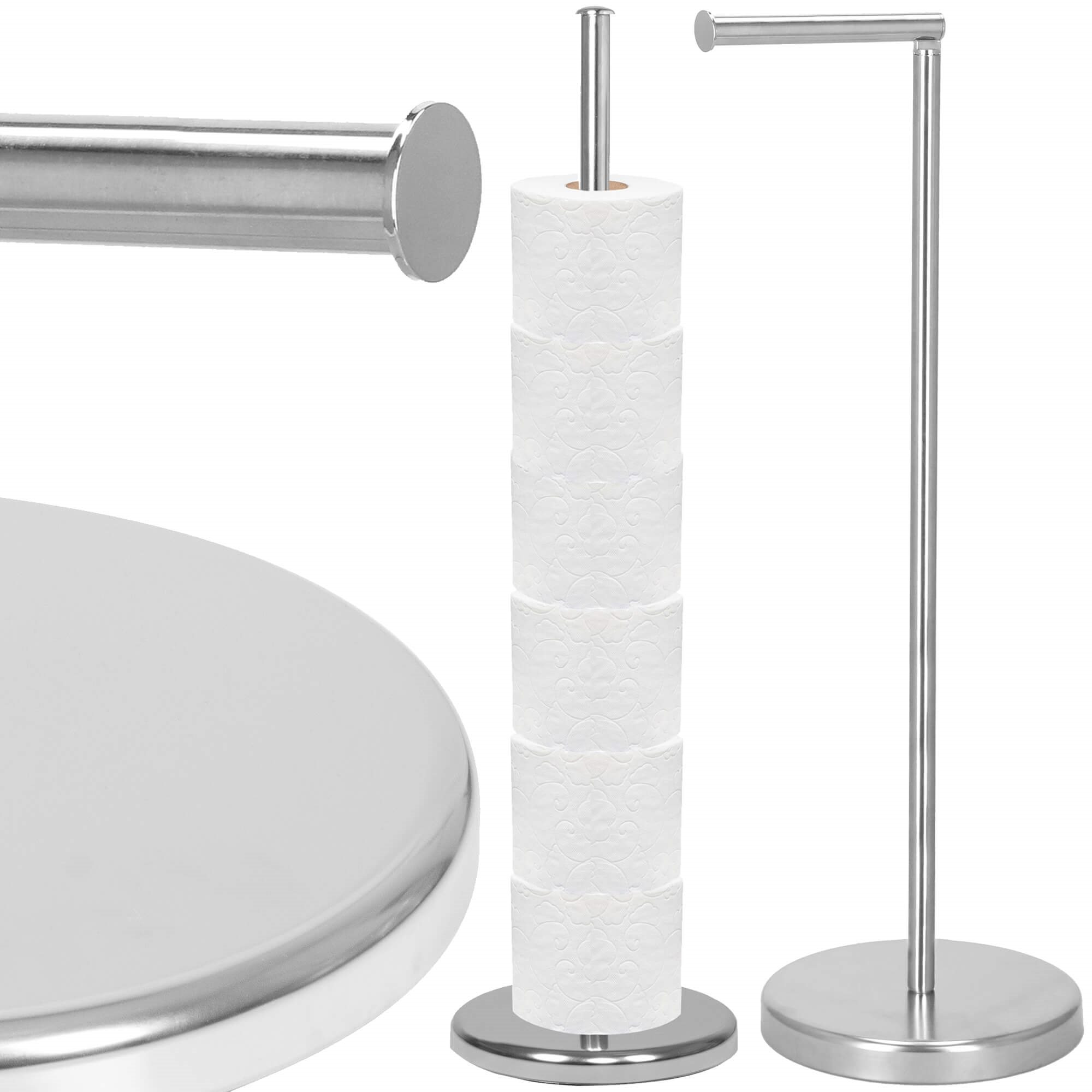 Tualetinio popieriaus laikiklis springos ts0001, 2-in-1, chromuotas