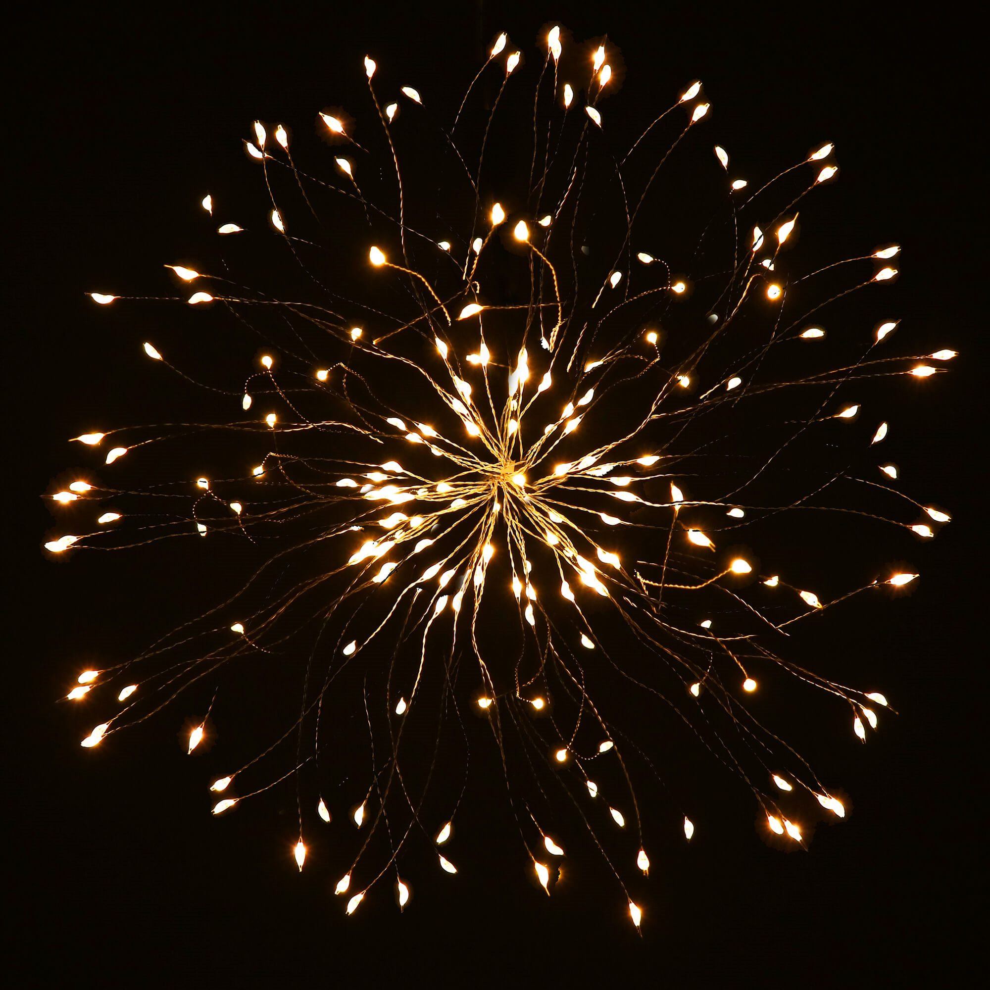 Šviečianti dekoracija springos sprogstanti žvaigždė, 100 led, šilta balta, 40 cm