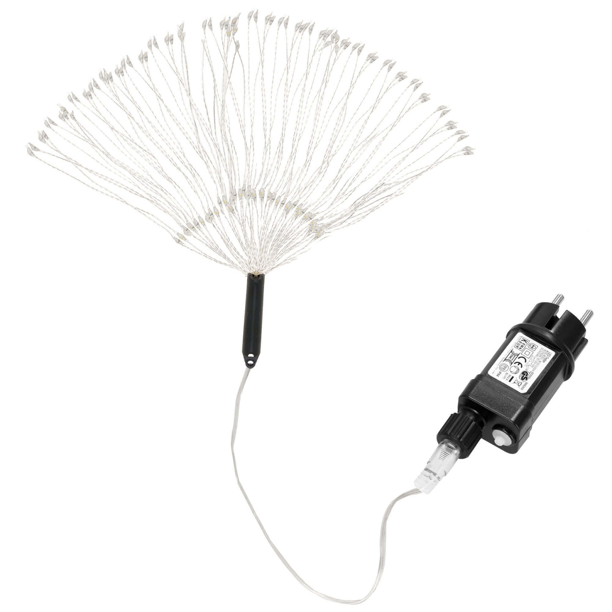 Šviečianti dekoracija springos sprogstanti žvaigždė, 100 led, šilta balta, 40 cm
