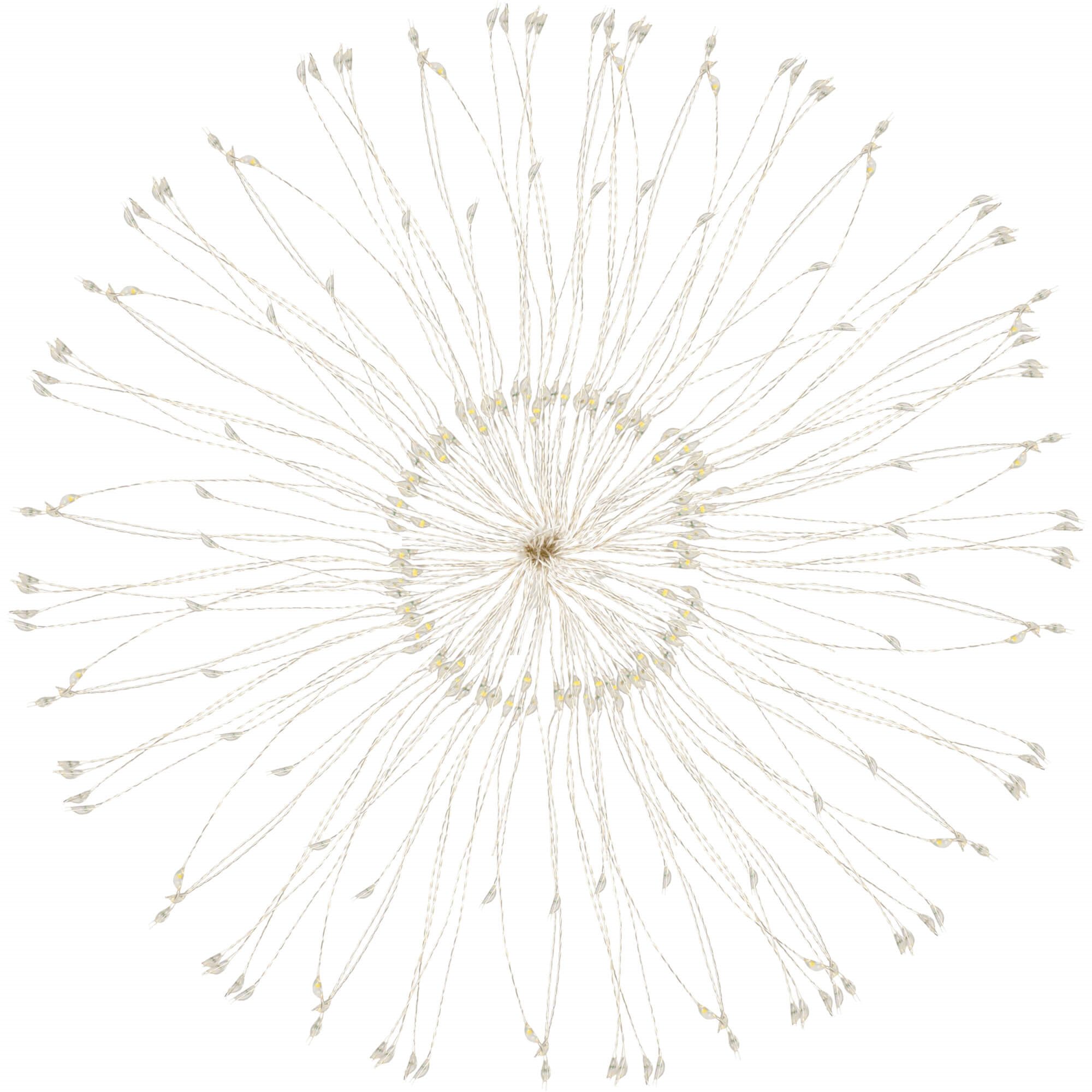 Šviečianti dekoracija springos sprogstanti žvaigždė, 100 led, šilta balta, 40 cm