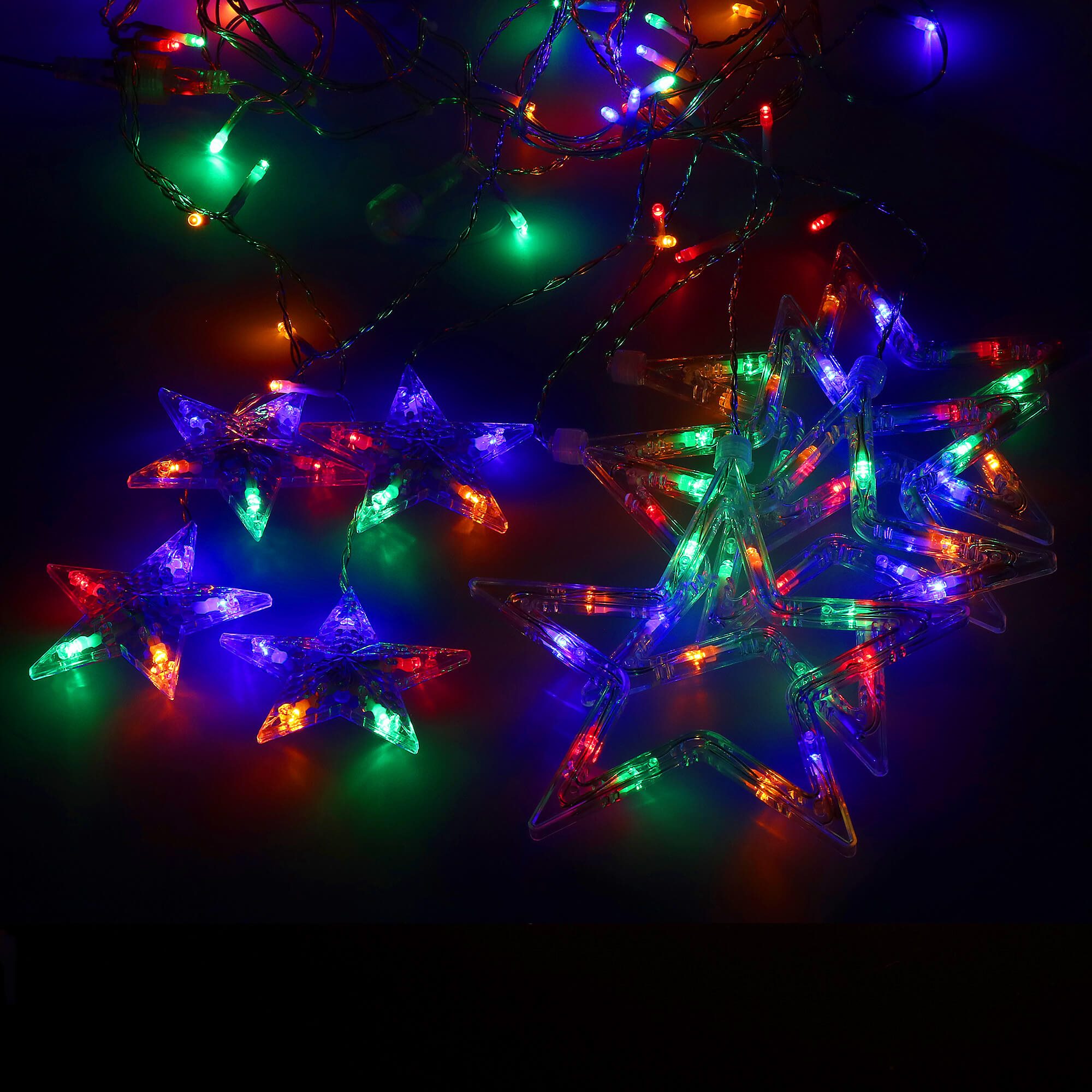 Girlianda springos 92 led žvaigždžių užuolaida su 8 funkcijomis 3